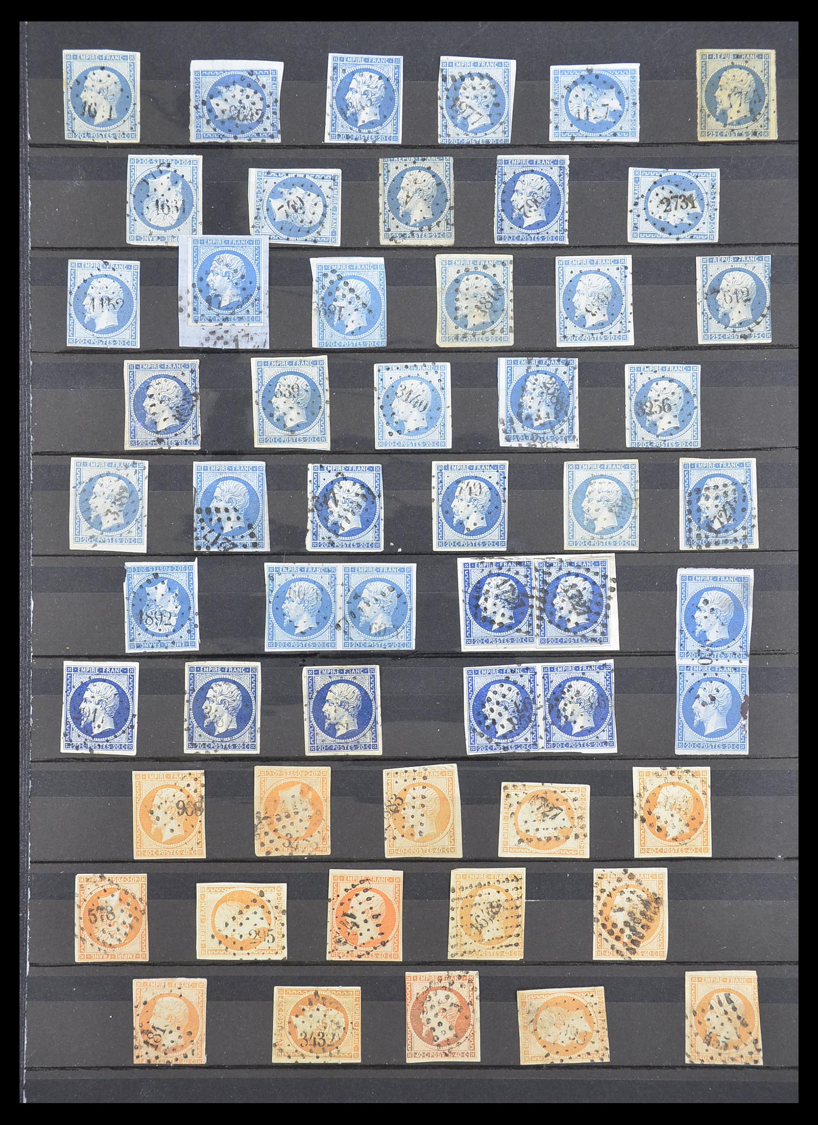 33392 009 - Postzegelverzameling 33392 Frankrijk stempels 1849-1936.