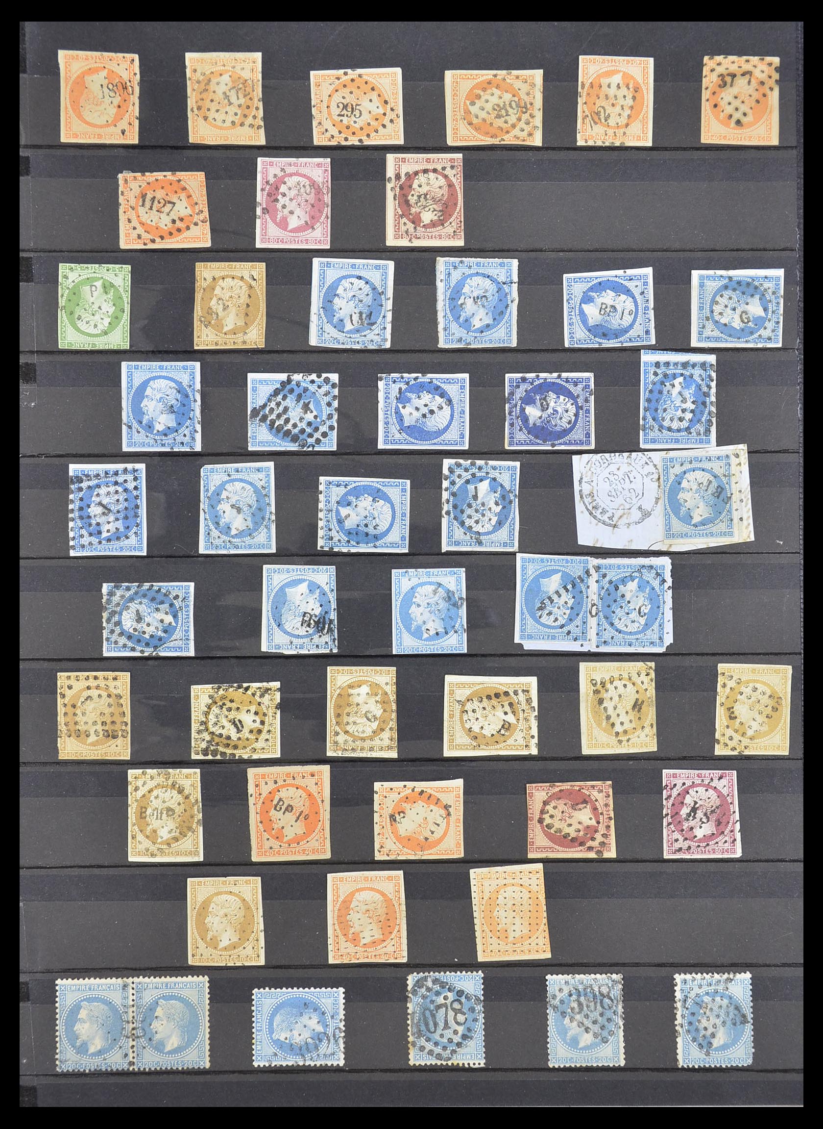 33392 011 - Postzegelverzameling 33392 Frankrijk stempels 1849-1936.