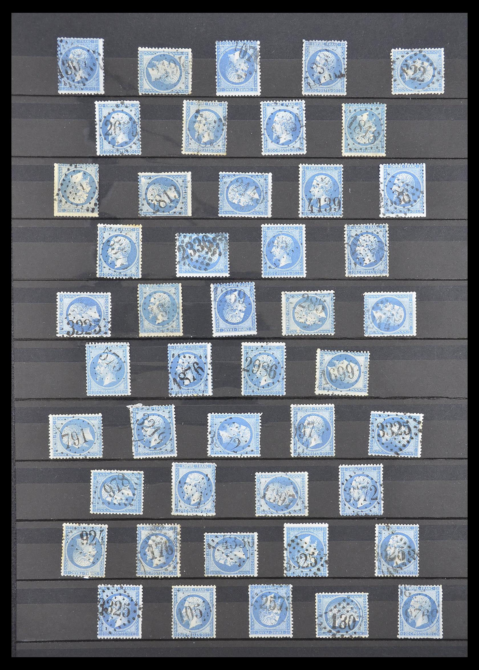 33392 012 - Postzegelverzameling 33392 Frankrijk stempels 1849-1936.