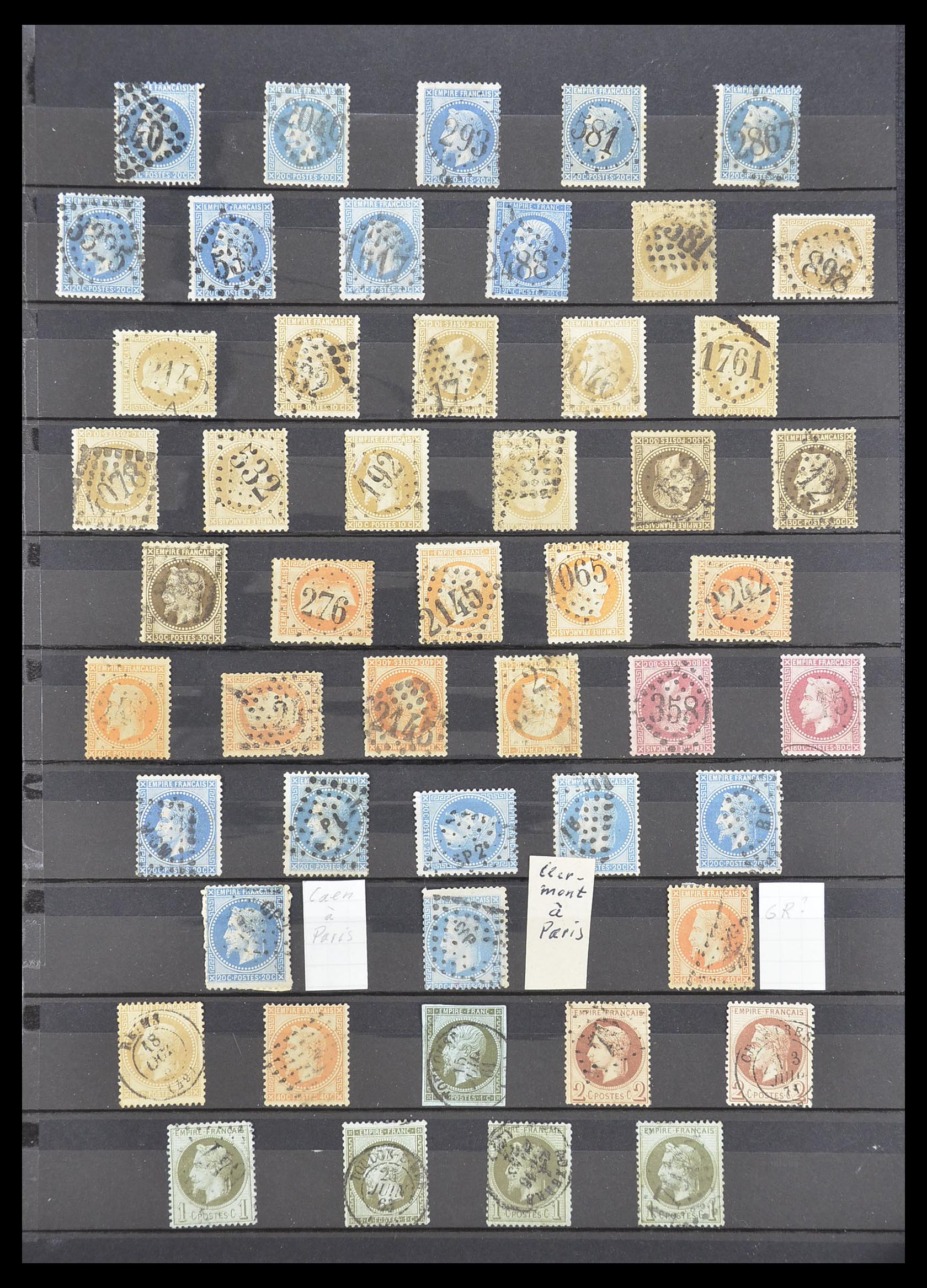 33392 013 - Postzegelverzameling 33392 Frankrijk stempels 1849-1936.