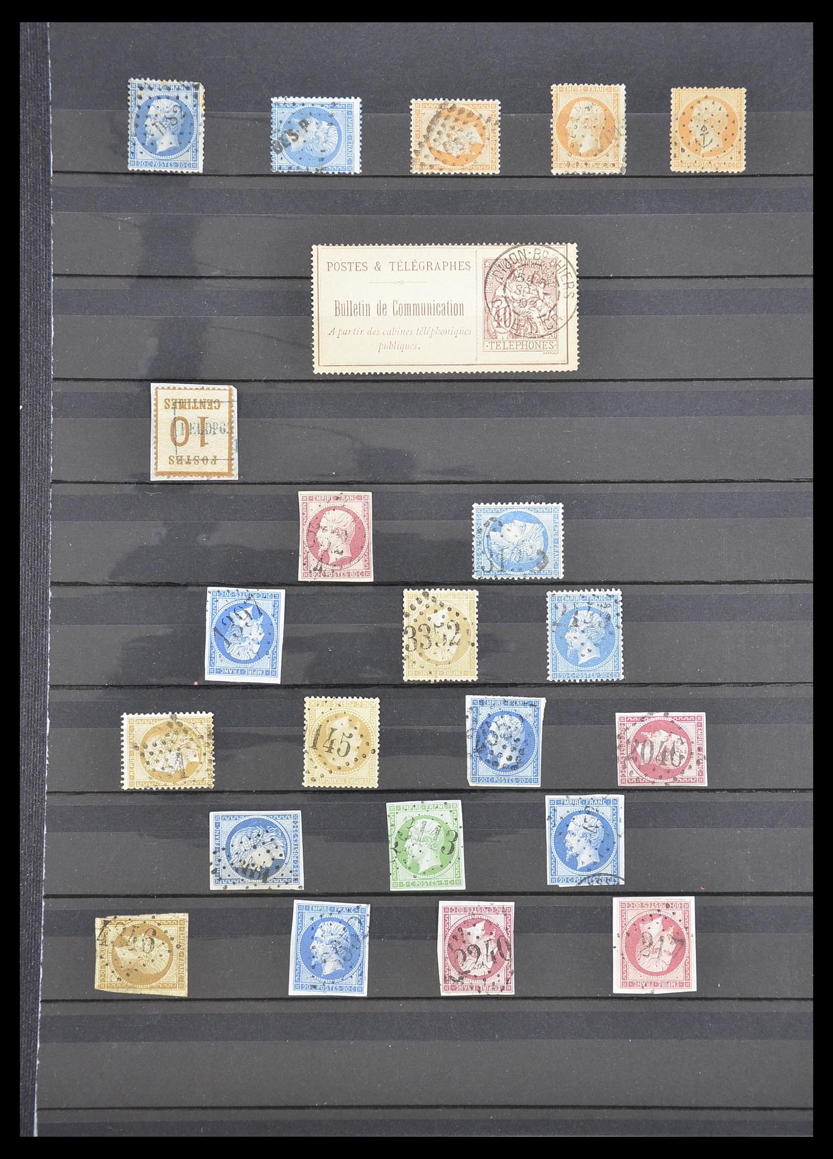 33392 017 - Stamp collection 33392 France cancels 1849-1936.