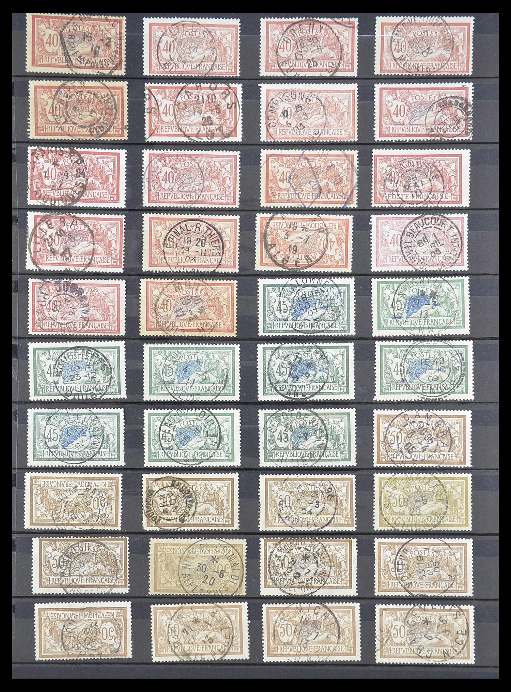 33392 021 - Stamp collection 33392 France cancels 1849-1936.