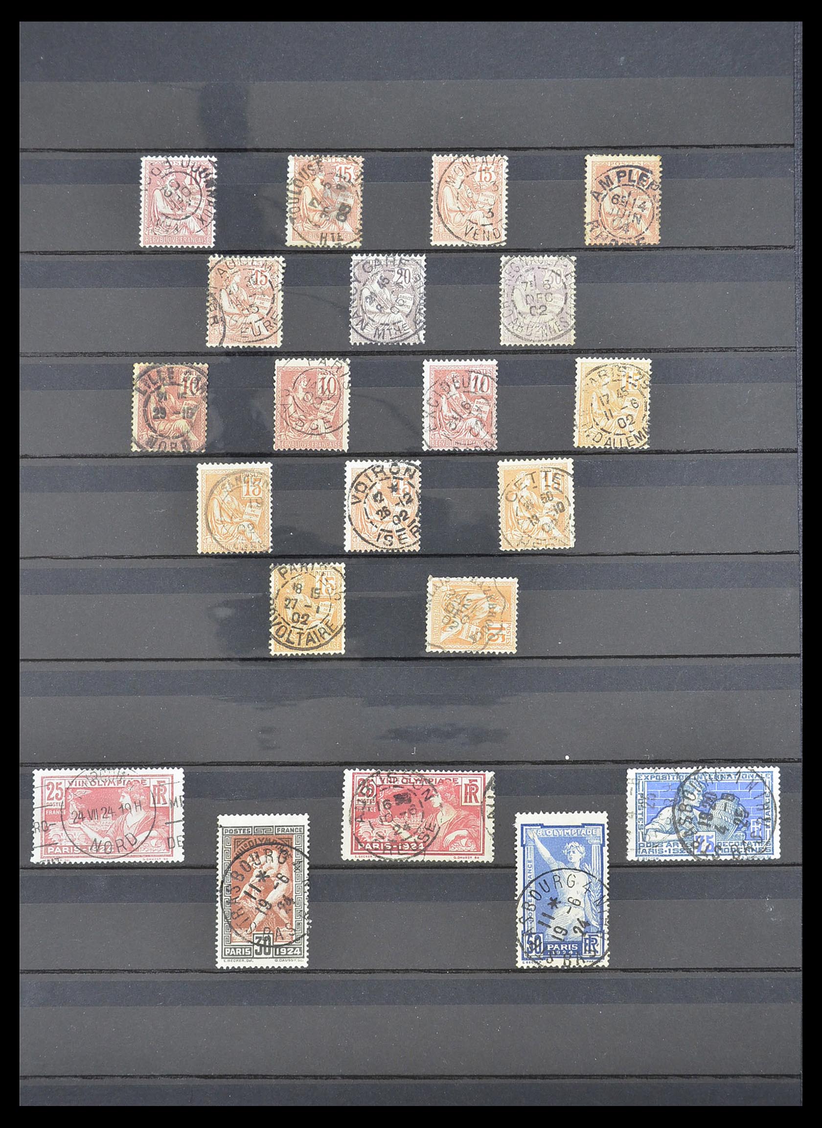 33392 022 - Postzegelverzameling 33392 Frankrijk stempels 1849-1936.