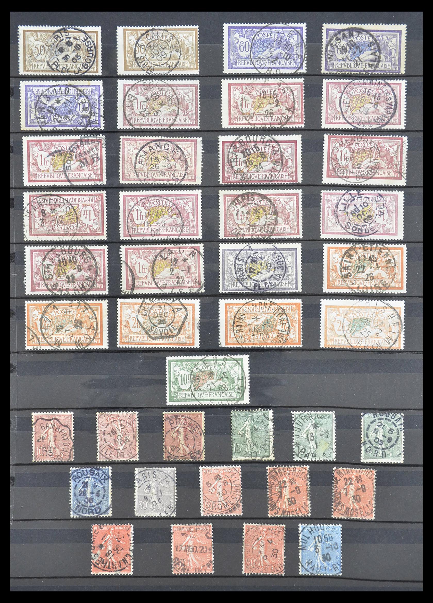 33392 023 - Stamp collection 33392 France cancels 1849-1936.