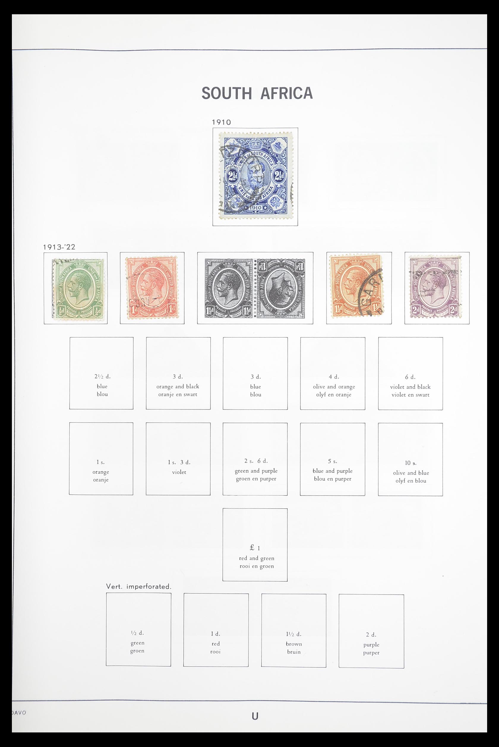 33393 001 - Postzegelverzameling 33393 Zuid Afrika en gebieden 1910-1998.