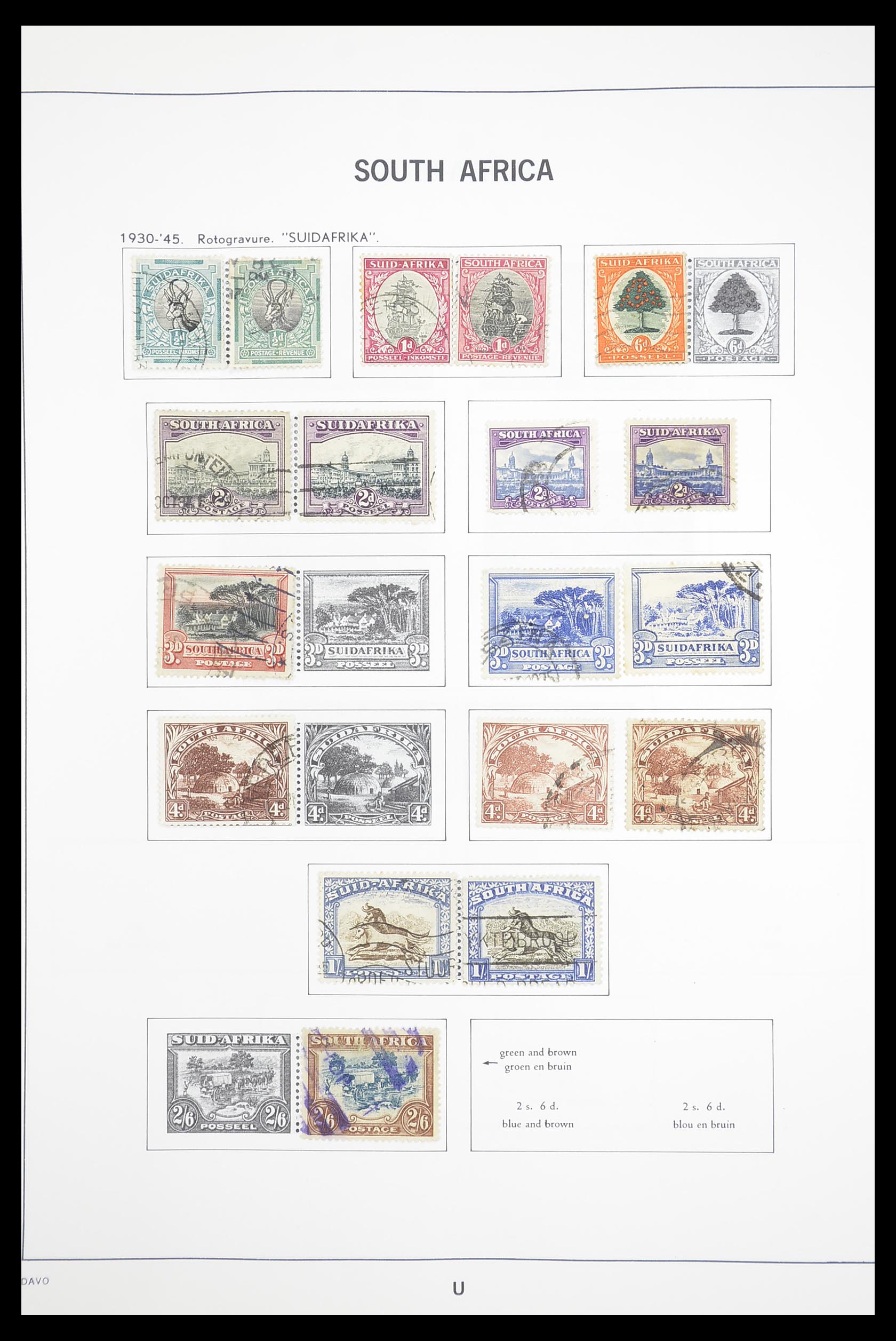 33393 003 - Postzegelverzameling 33393 Zuid Afrika en gebieden 1910-1998.