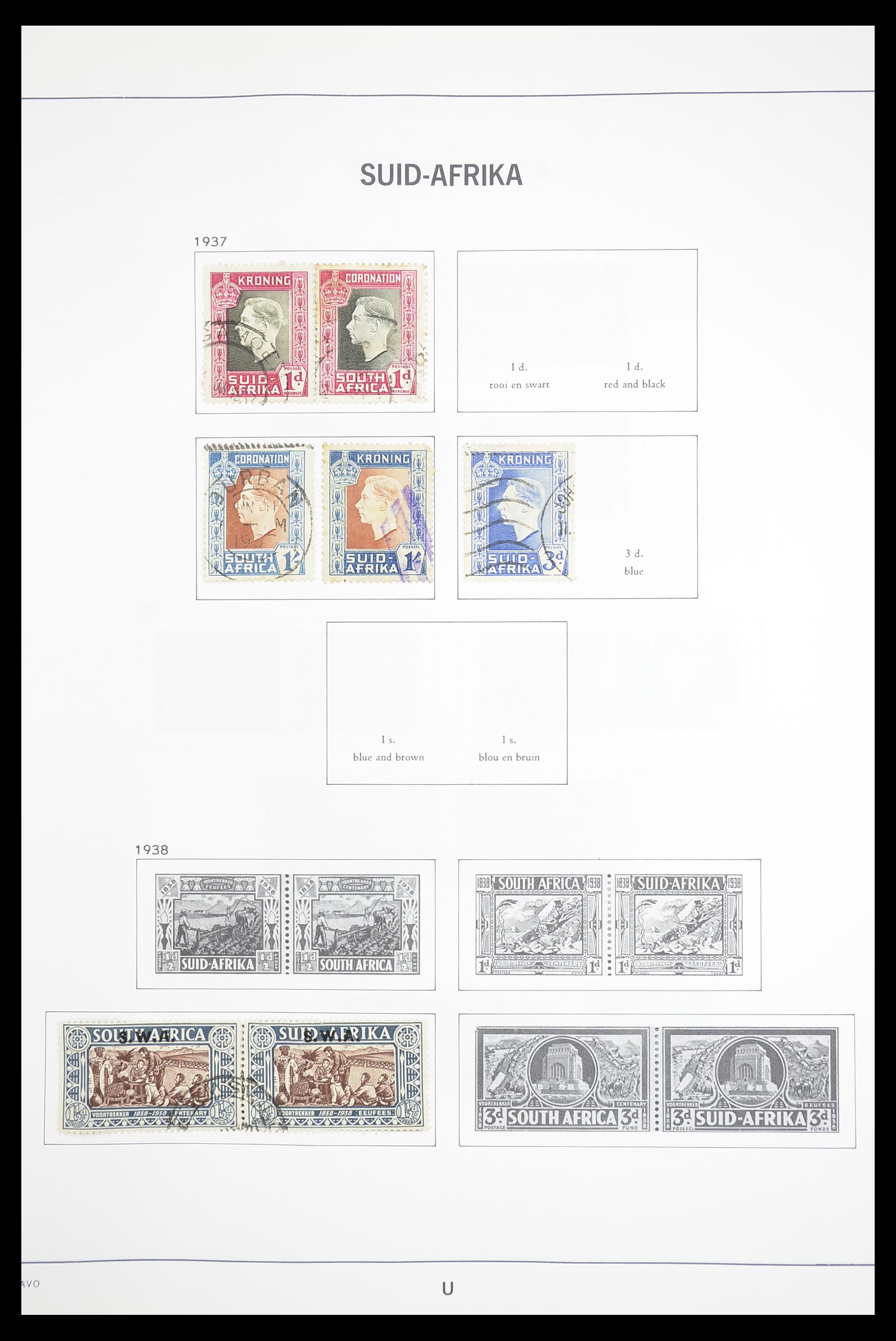 33393 005 - Postzegelverzameling 33393 Zuid Afrika en gebieden 1910-1998.
