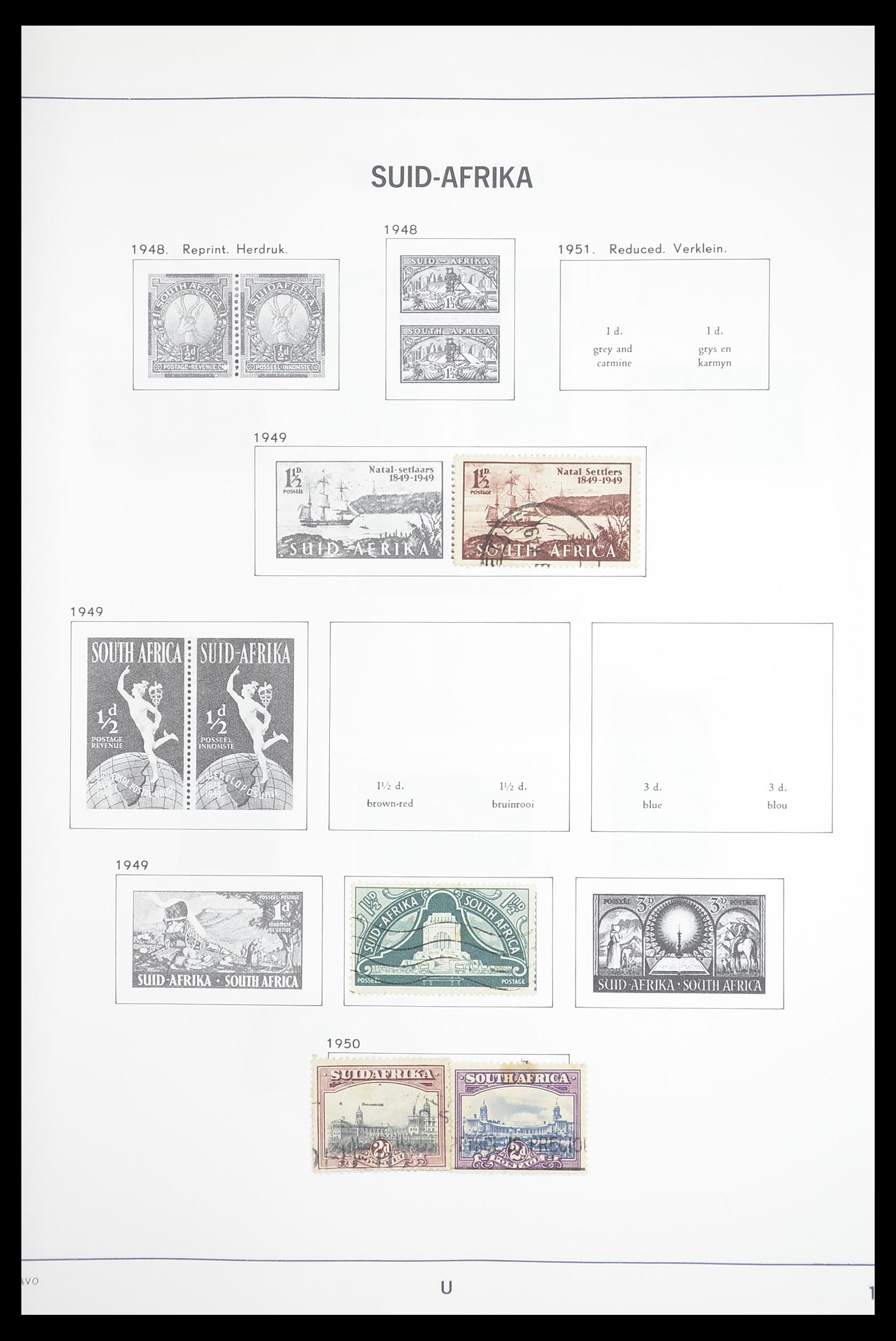 33393 012 - Postzegelverzameling 33393 Zuid Afrika en gebieden 1910-1998.