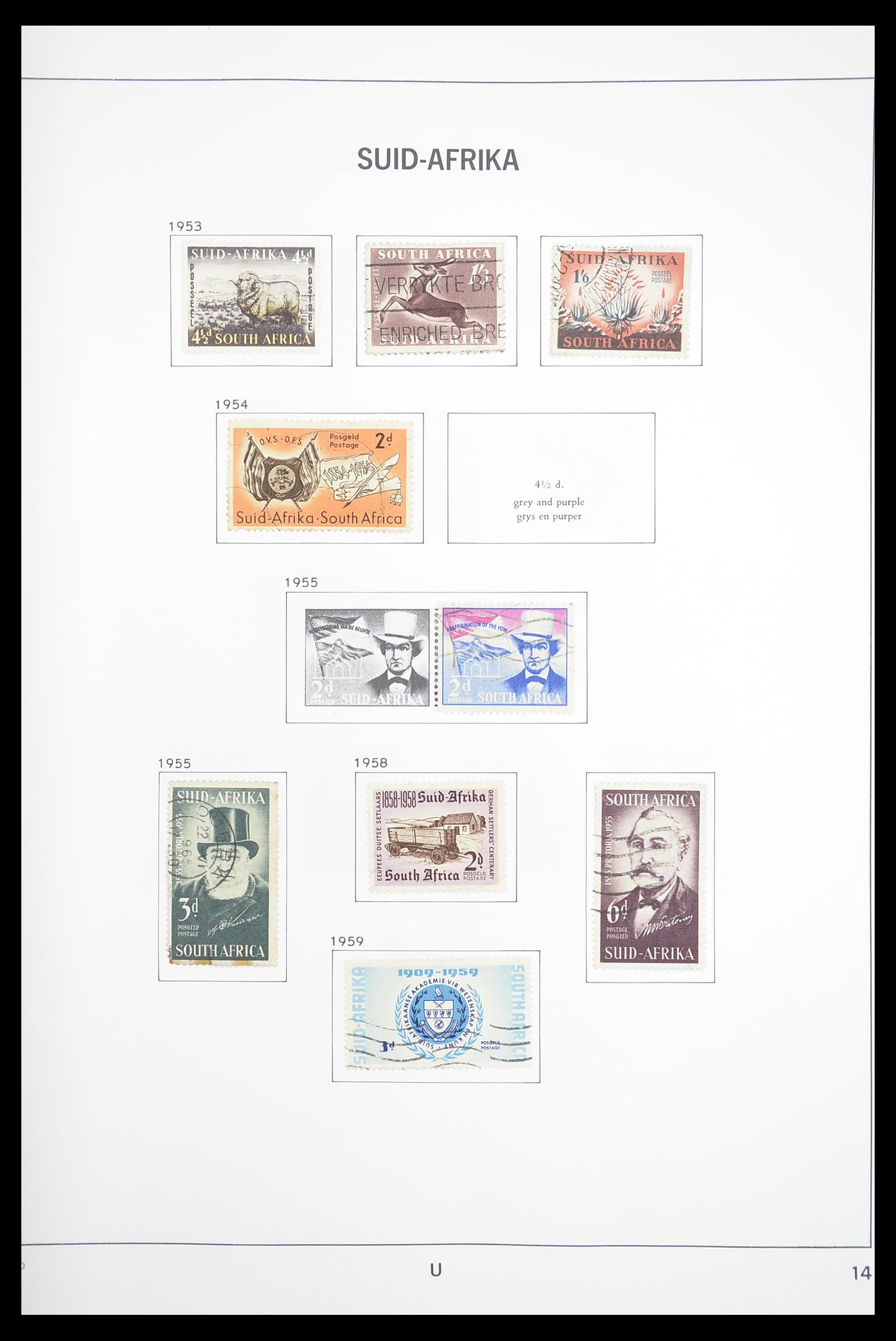 33393 014 - Postzegelverzameling 33393 Zuid Afrika en gebieden 1910-1998.