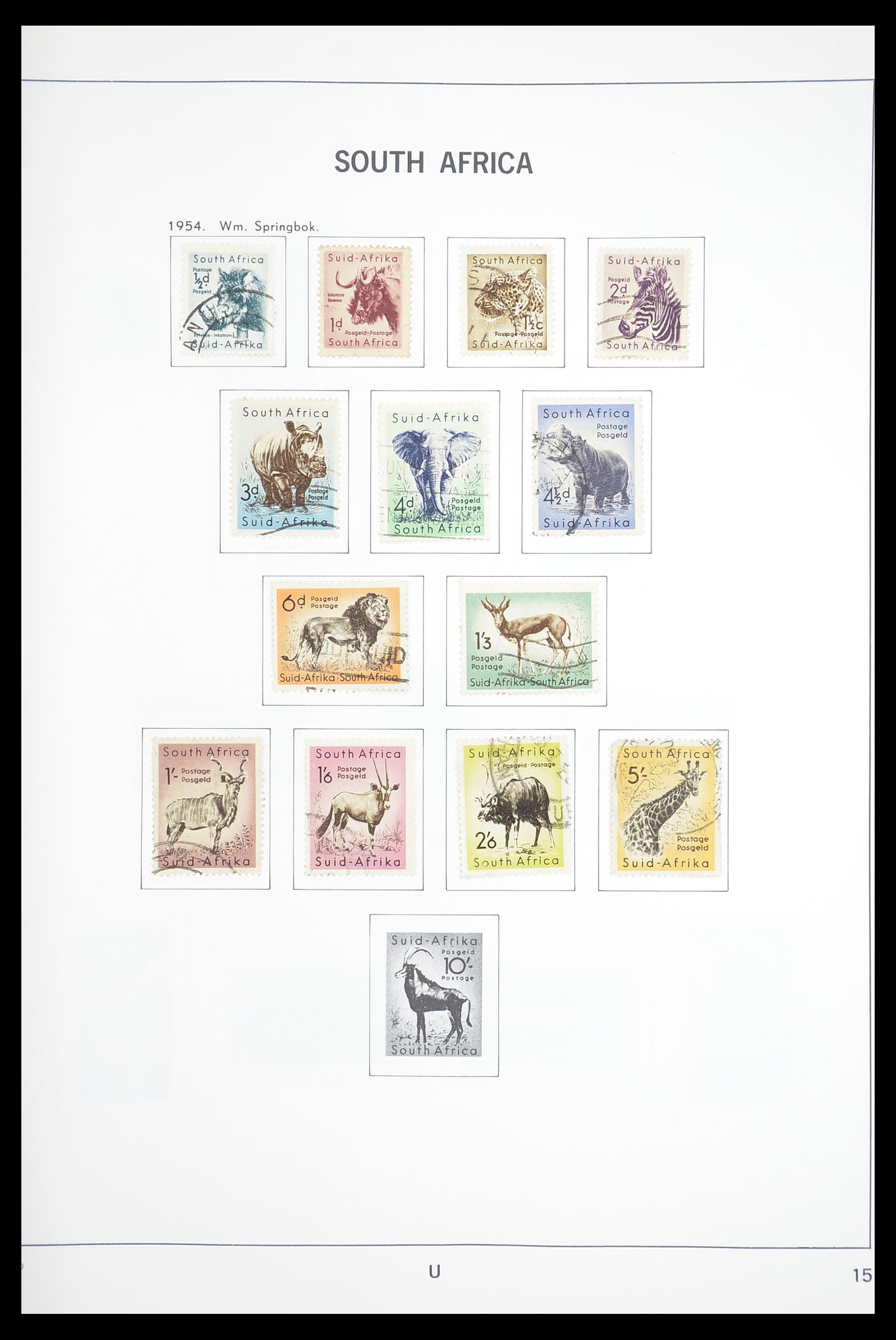 33393 015 - Postzegelverzameling 33393 Zuid Afrika en gebieden 1910-1998.