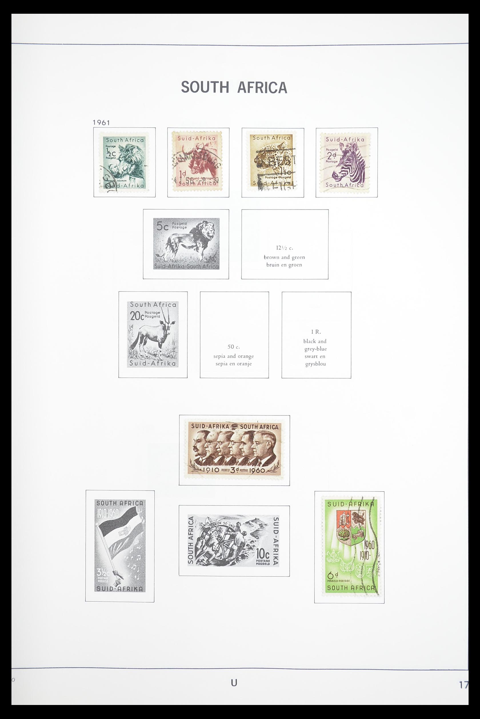 33393 017 - Postzegelverzameling 33393 Zuid Afrika en gebieden 1910-1998.