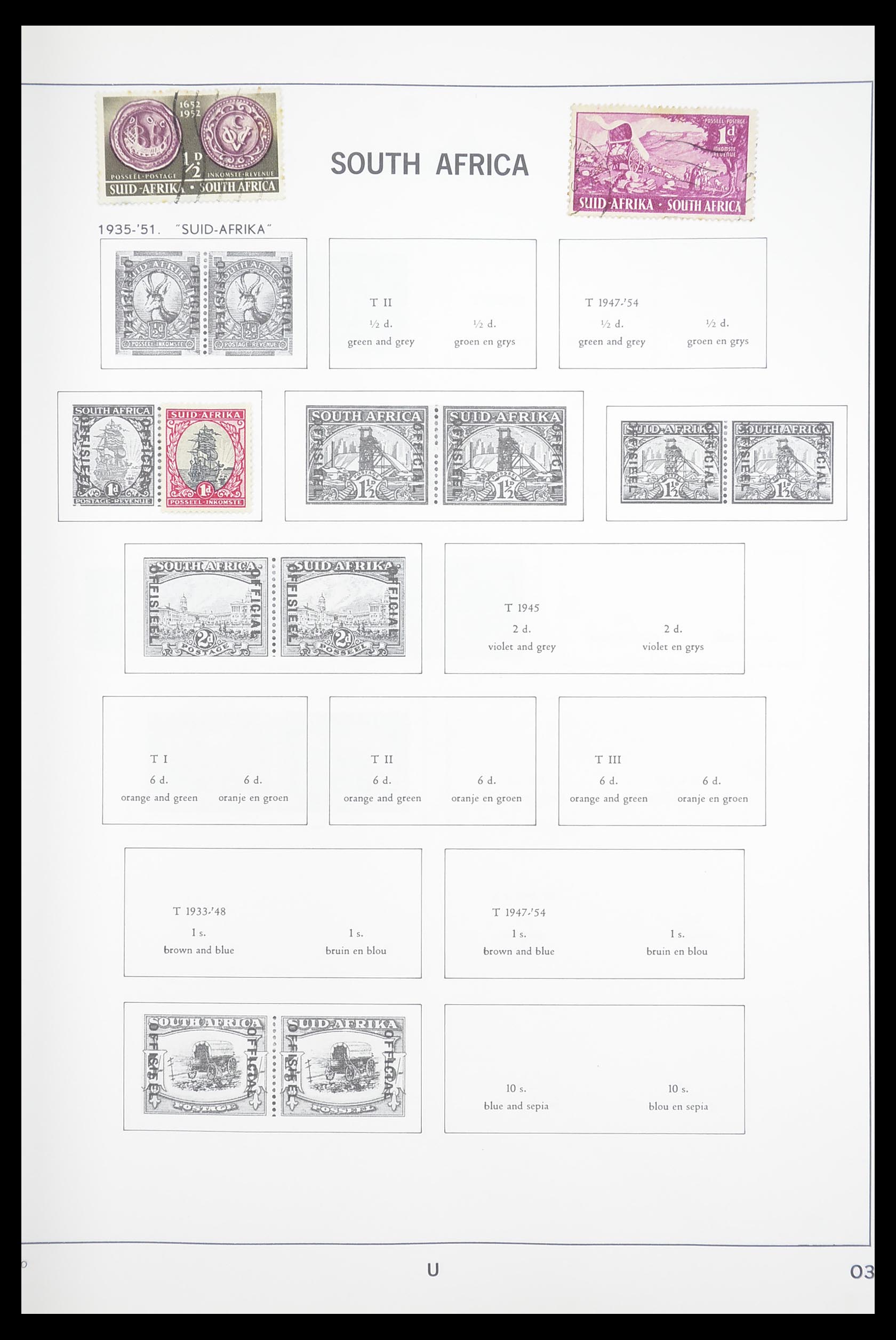 33393 019 - Postzegelverzameling 33393 Zuid Afrika en gebieden 1910-1998.