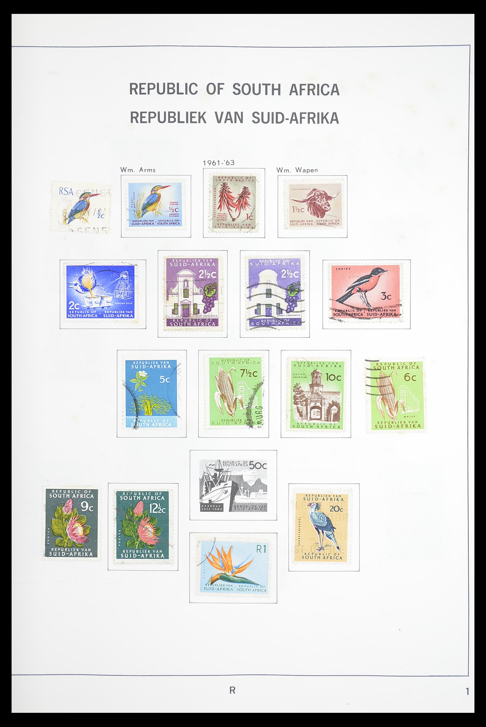 33393 020 - Postzegelverzameling 33393 Zuid Afrika en gebieden 1910-1998.