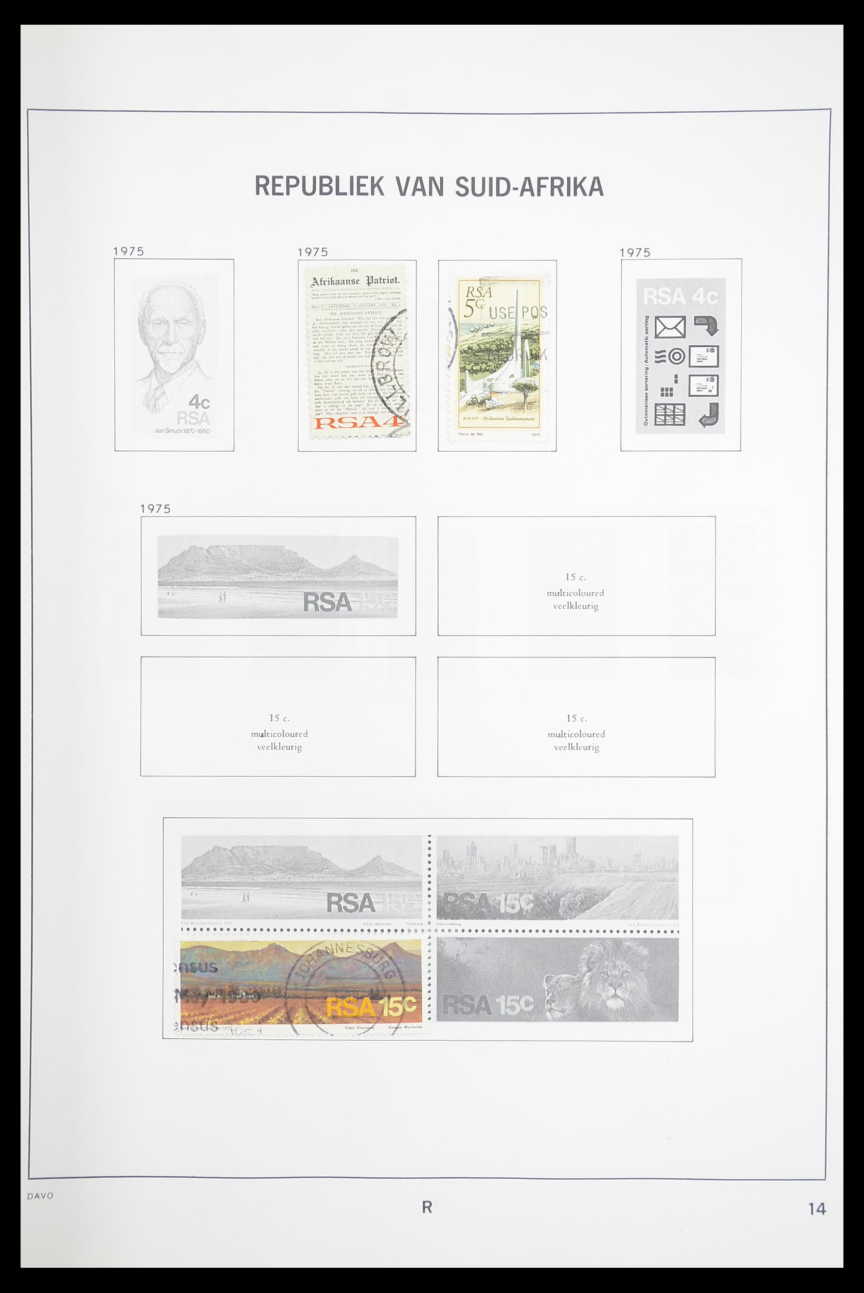 33393 033 - Postzegelverzameling 33393 Zuid Afrika en gebieden 1910-1998.
