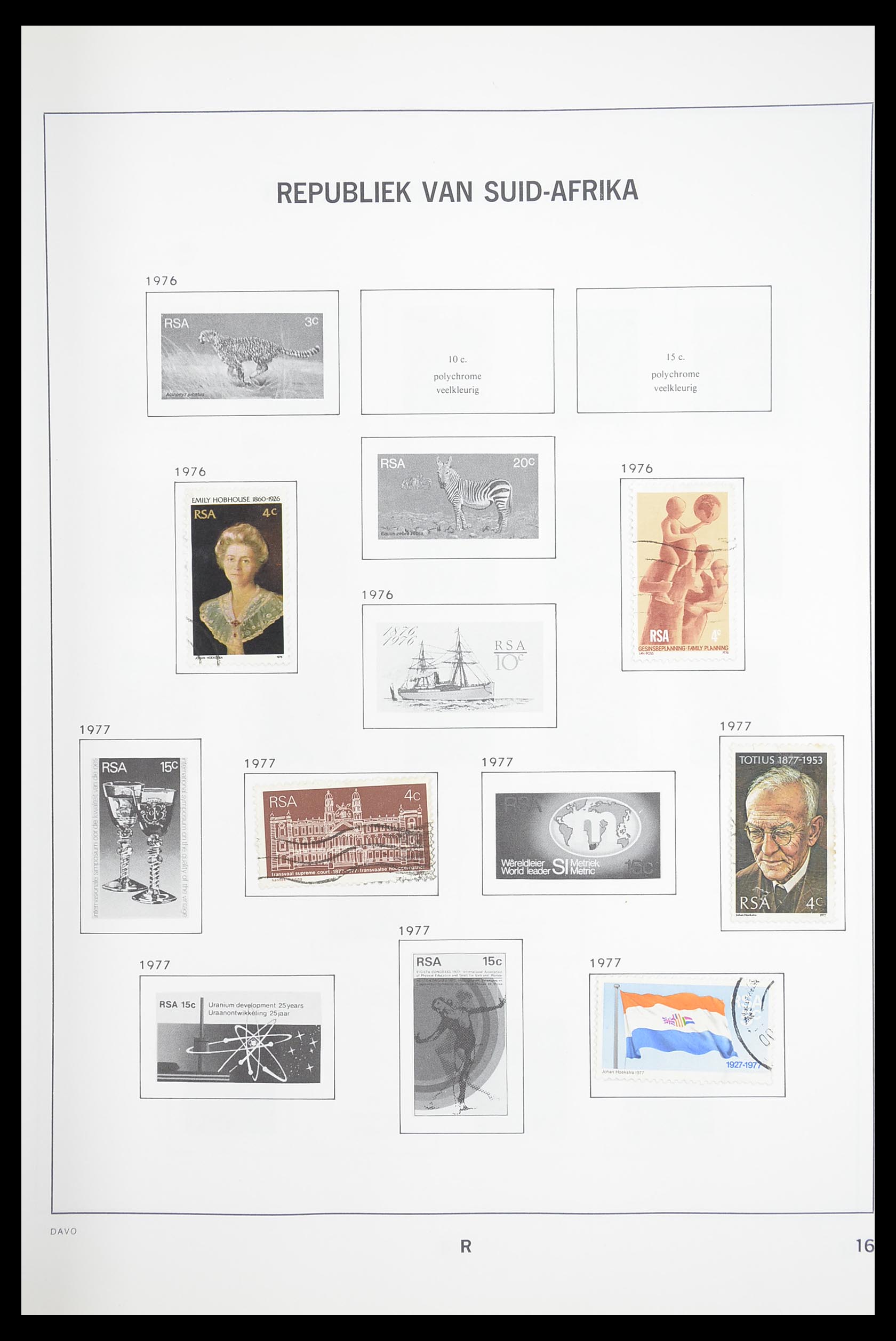 33393 035 - Postzegelverzameling 33393 Zuid Afrika en gebieden 1910-1998.