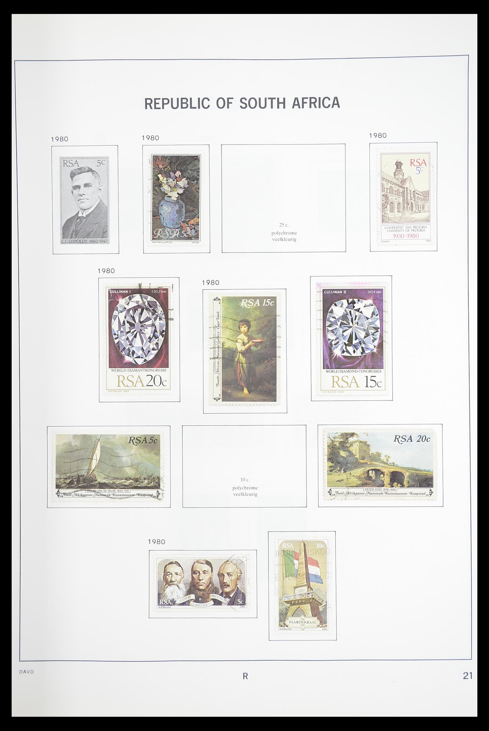 33393 040 - Postzegelverzameling 33393 Zuid Afrika en gebieden 1910-1998.