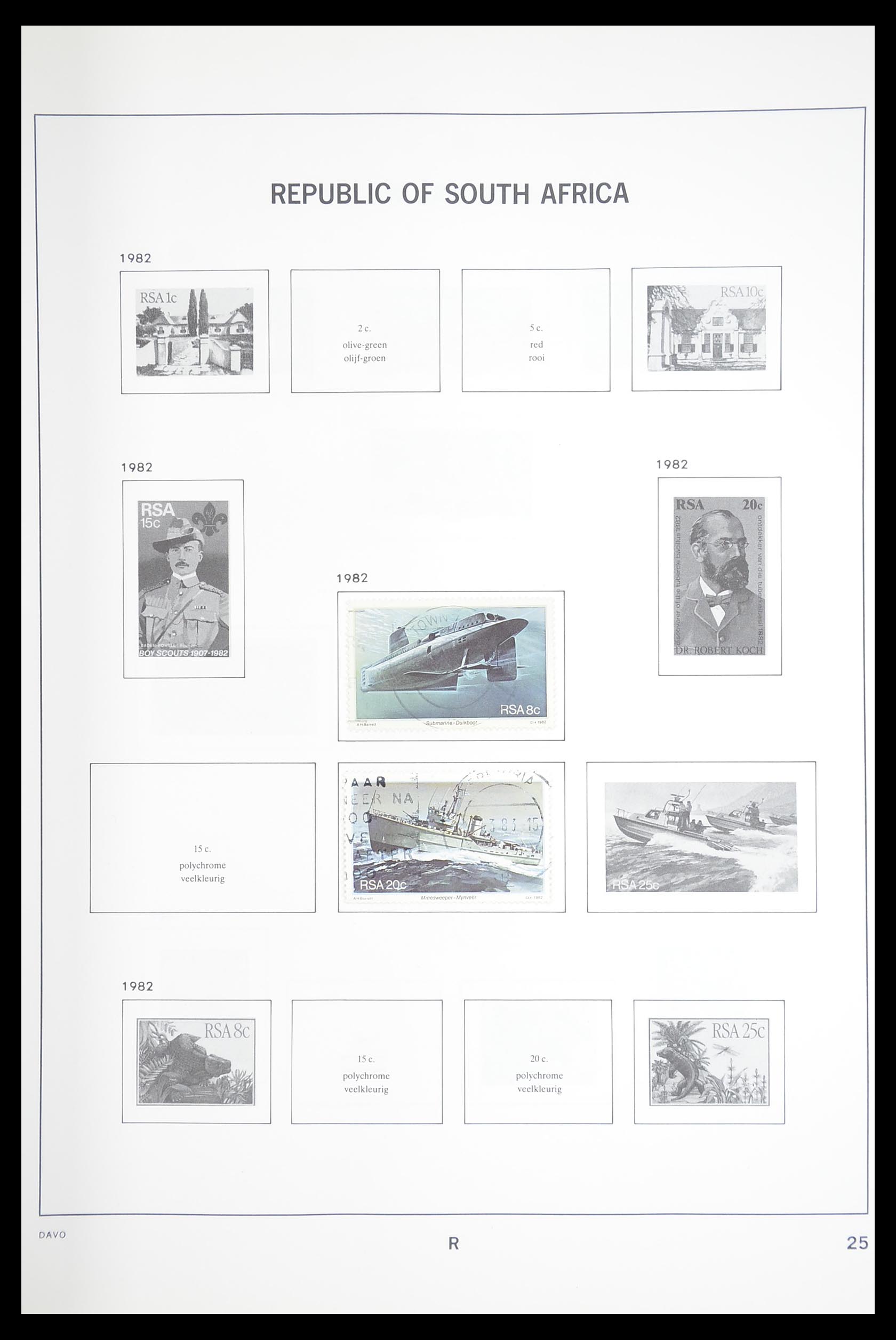 33393 044 - Postzegelverzameling 33393 Zuid Afrika en gebieden 1910-1998.