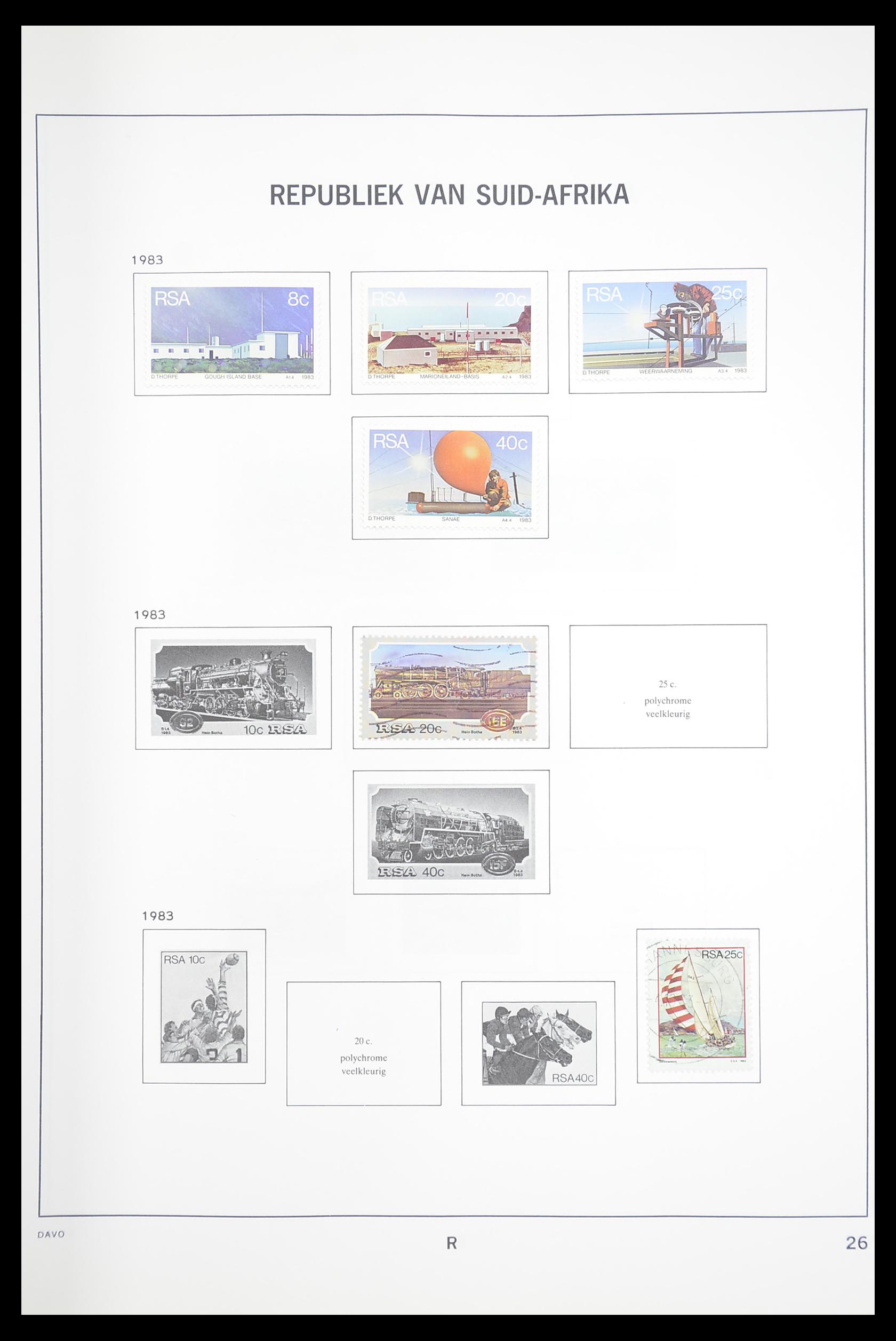 33393 045 - Postzegelverzameling 33393 Zuid Afrika en gebieden 1910-1998.
