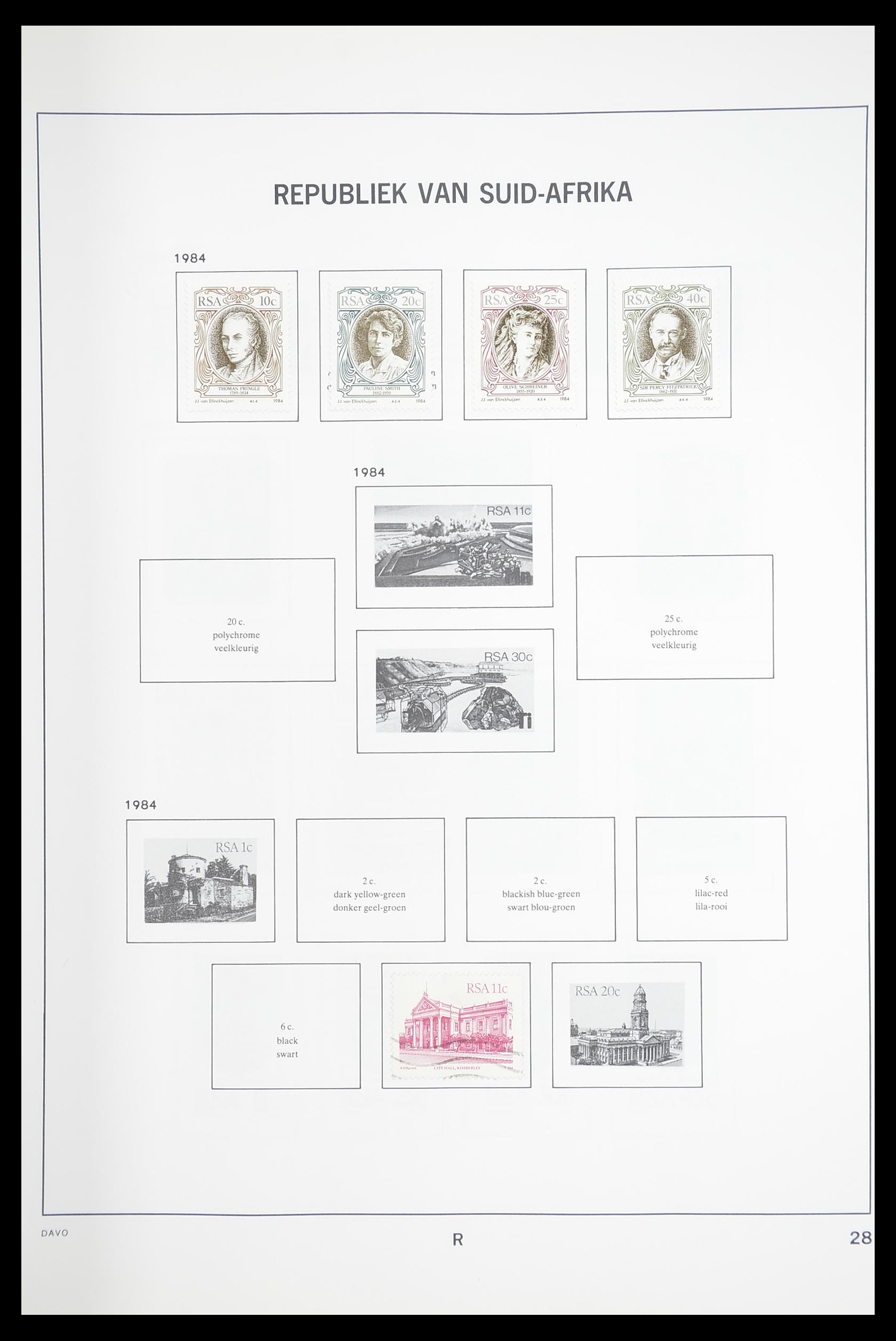 33393 047 - Postzegelverzameling 33393 Zuid Afrika en gebieden 1910-1998.