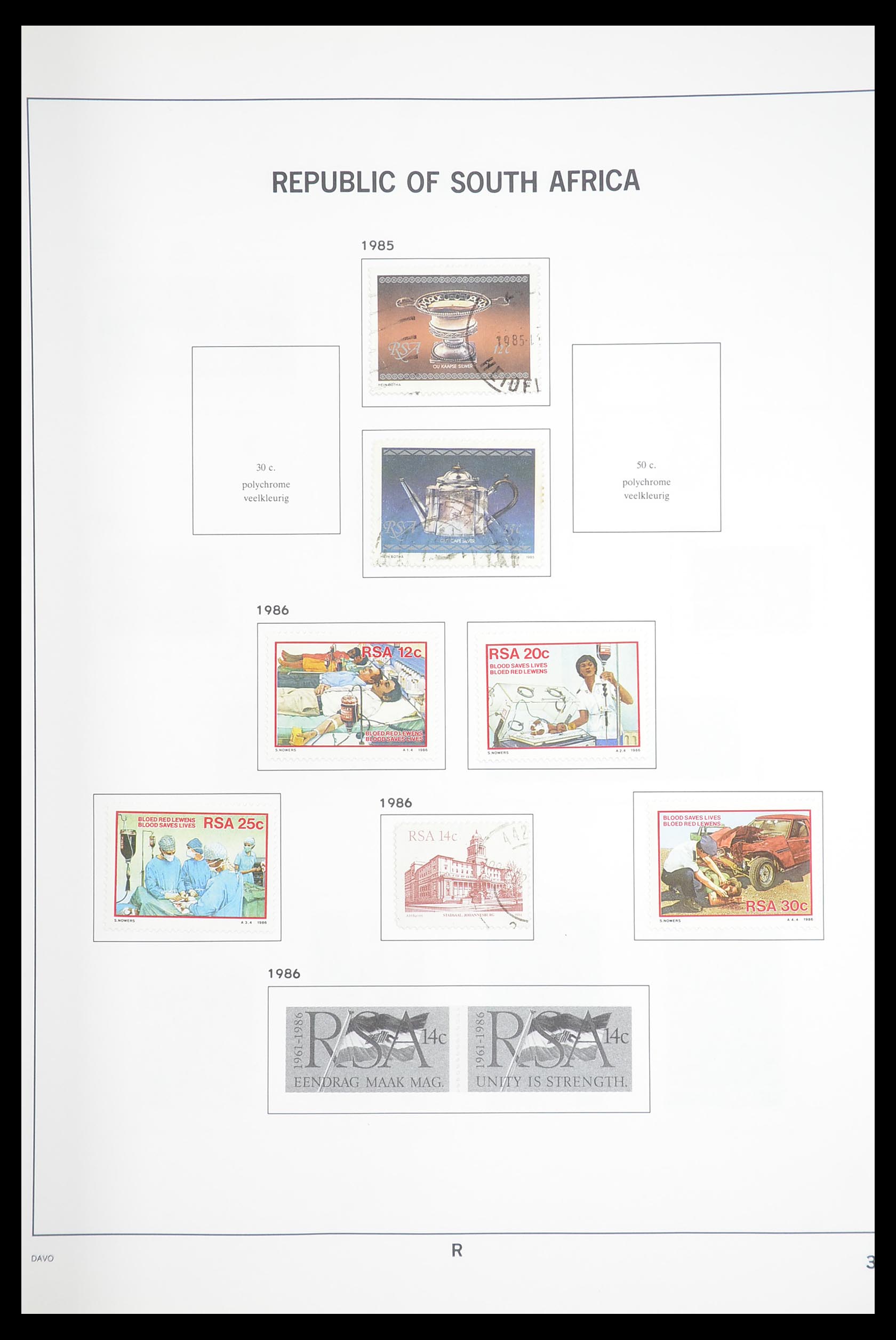 33393 050 - Postzegelverzameling 33393 Zuid Afrika en gebieden 1910-1998.