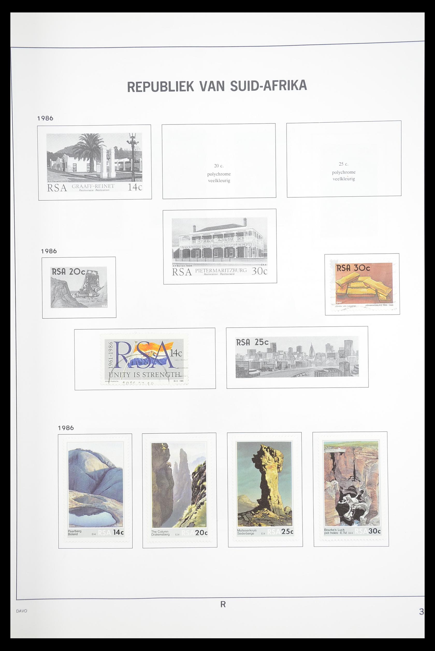 33393 051 - Postzegelverzameling 33393 Zuid Afrika en gebieden 1910-1998.