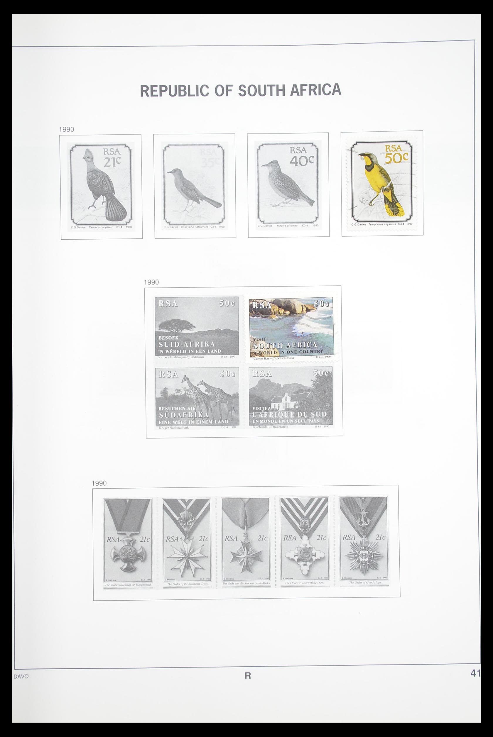 33393 060 - Postzegelverzameling 33393 Zuid Afrika en gebieden 1910-1998.