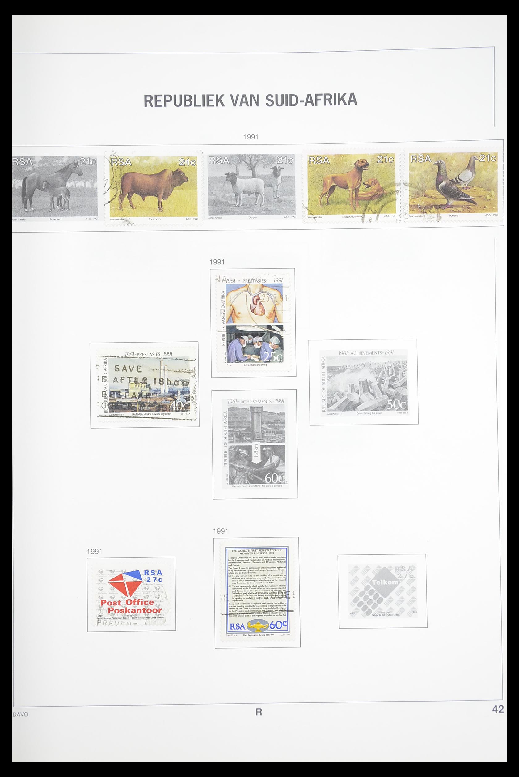 33393 061 - Postzegelverzameling 33393 Zuid Afrika en gebieden 1910-1998.