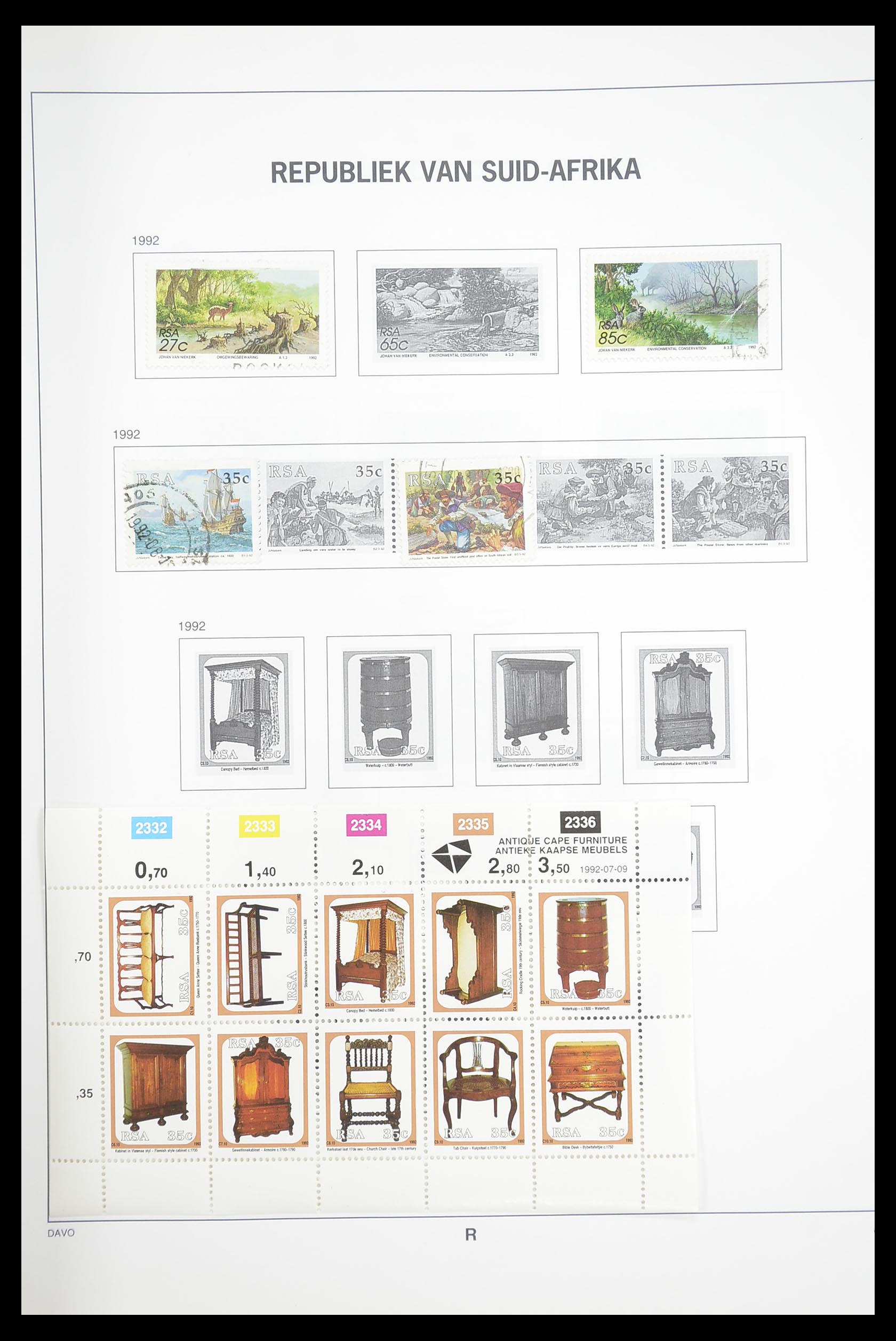 33393 063 - Postzegelverzameling 33393 Zuid Afrika en gebieden 1910-1998.