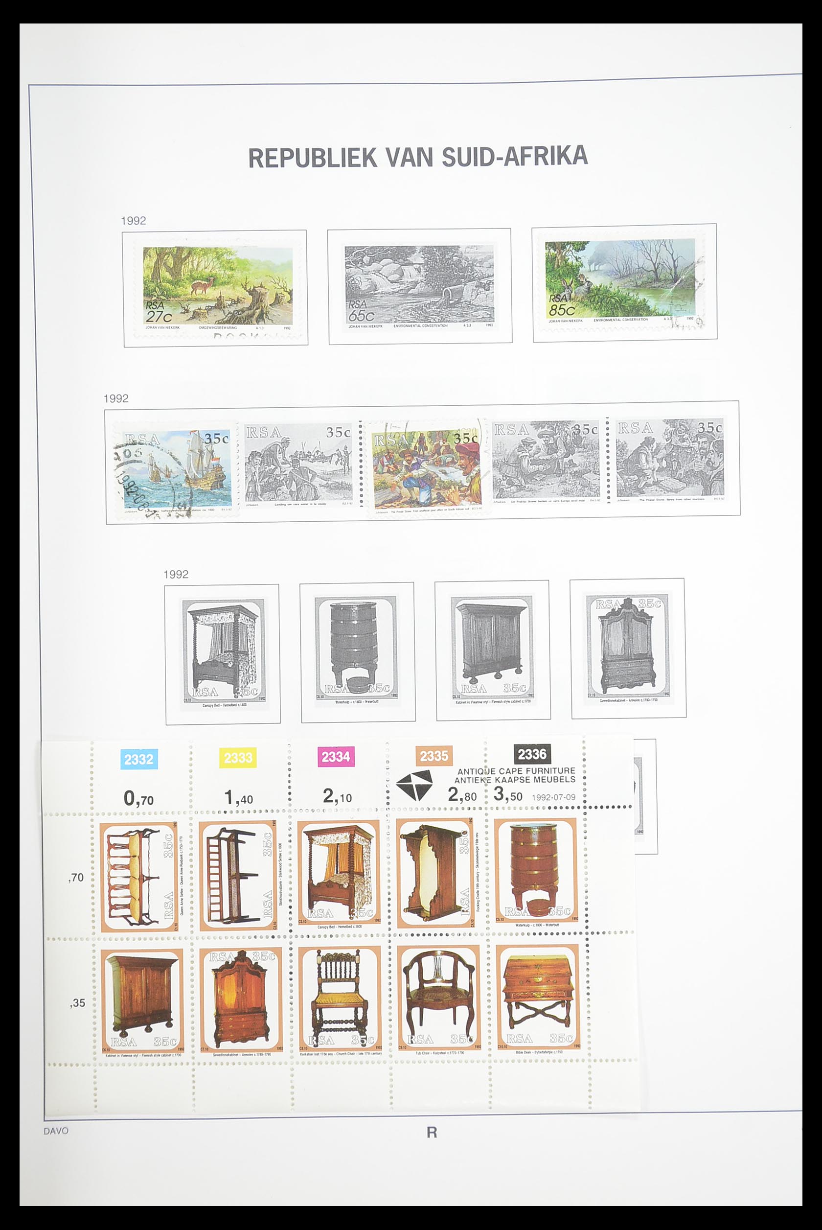 33393 063 - Stamp collection 33393 South Africa and territories 1910-1998.