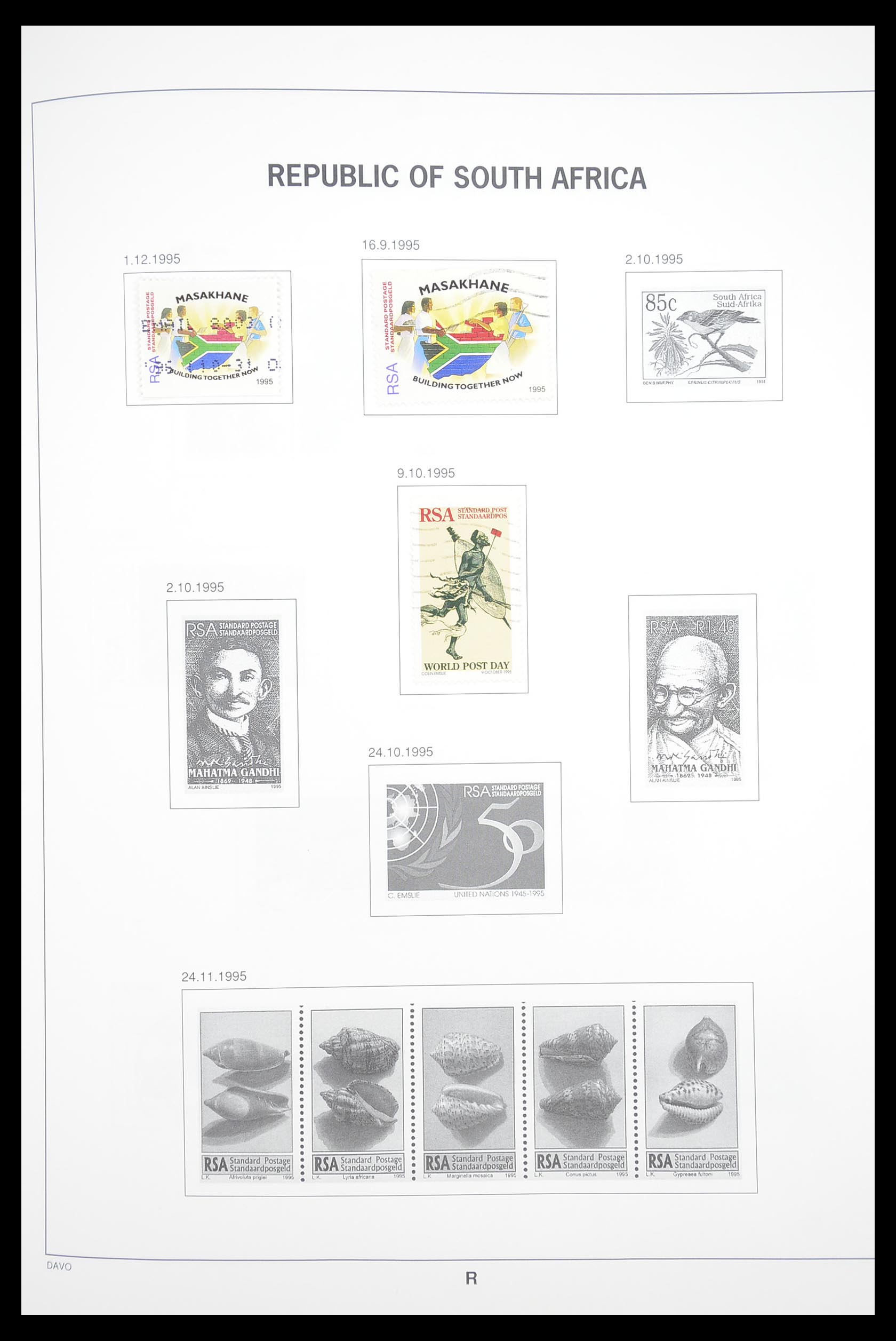 33393 074 - Postzegelverzameling 33393 Zuid Afrika en gebieden 1910-1998.