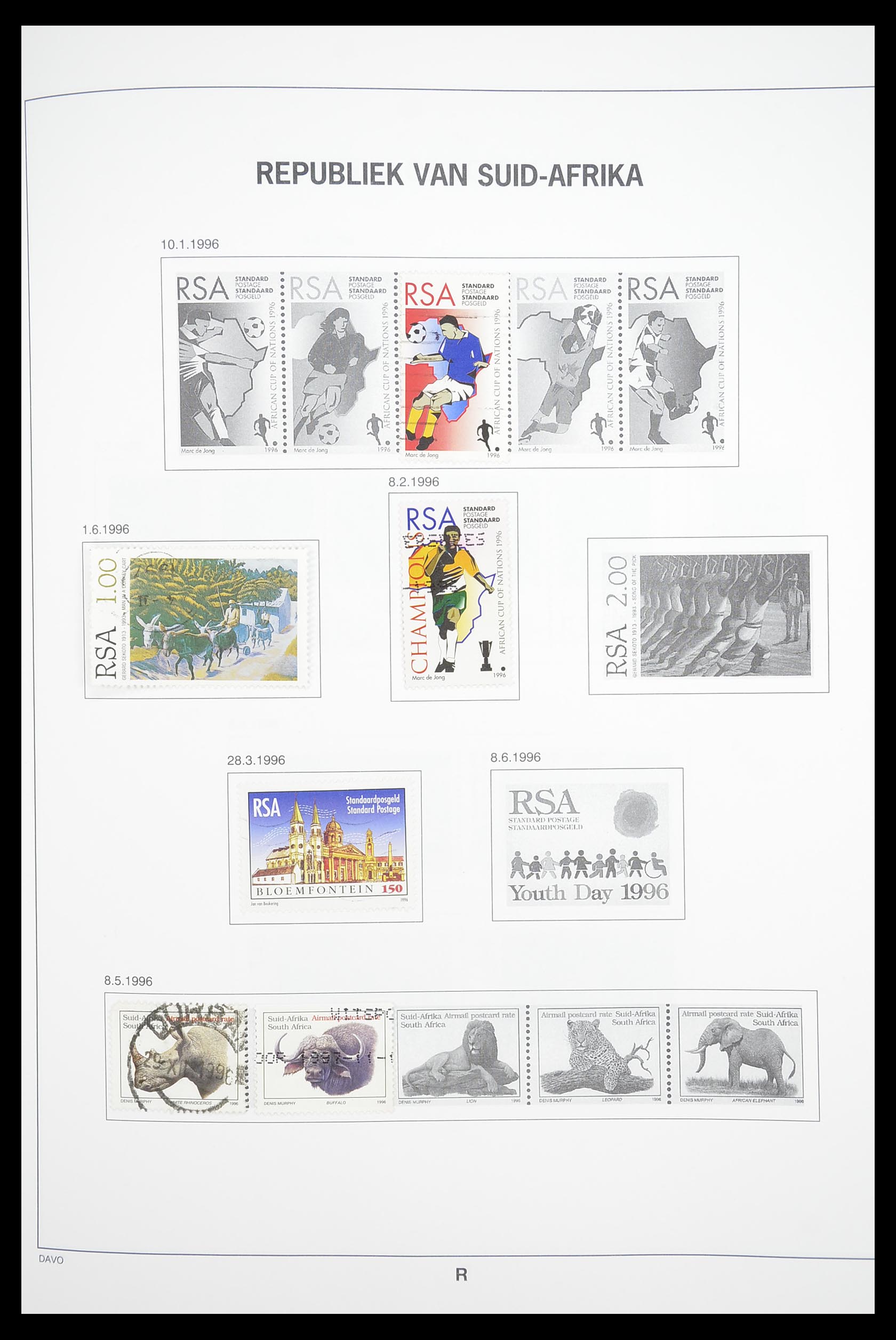 33393 075 - Stamp collection 33393 South Africa and territories 1910-1998.
