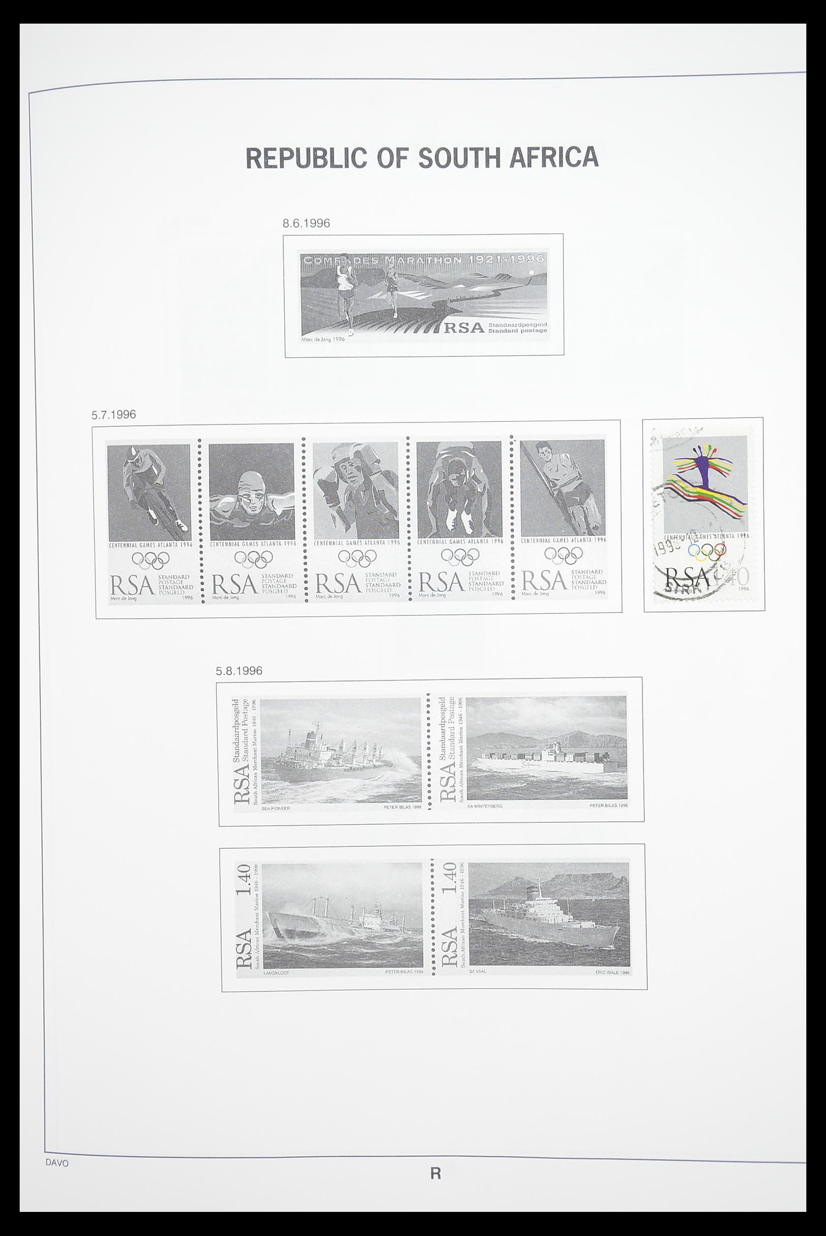 33393 076 - Postzegelverzameling 33393 Zuid Afrika en gebieden 1910-1998.