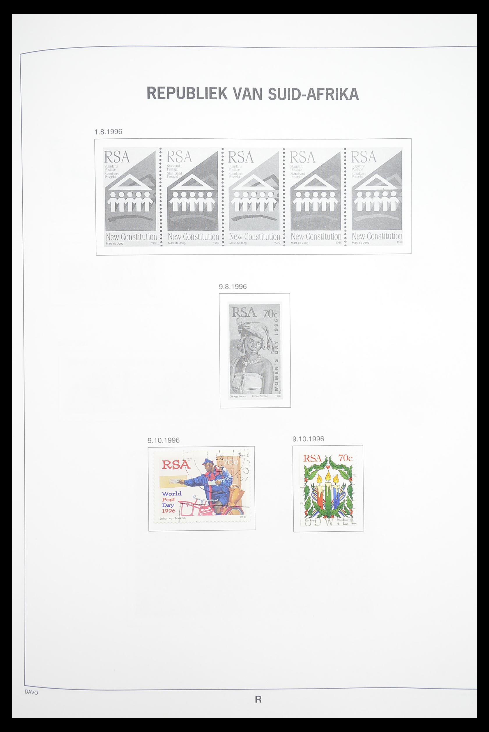 33393 077 - Postzegelverzameling 33393 Zuid Afrika en gebieden 1910-1998.
