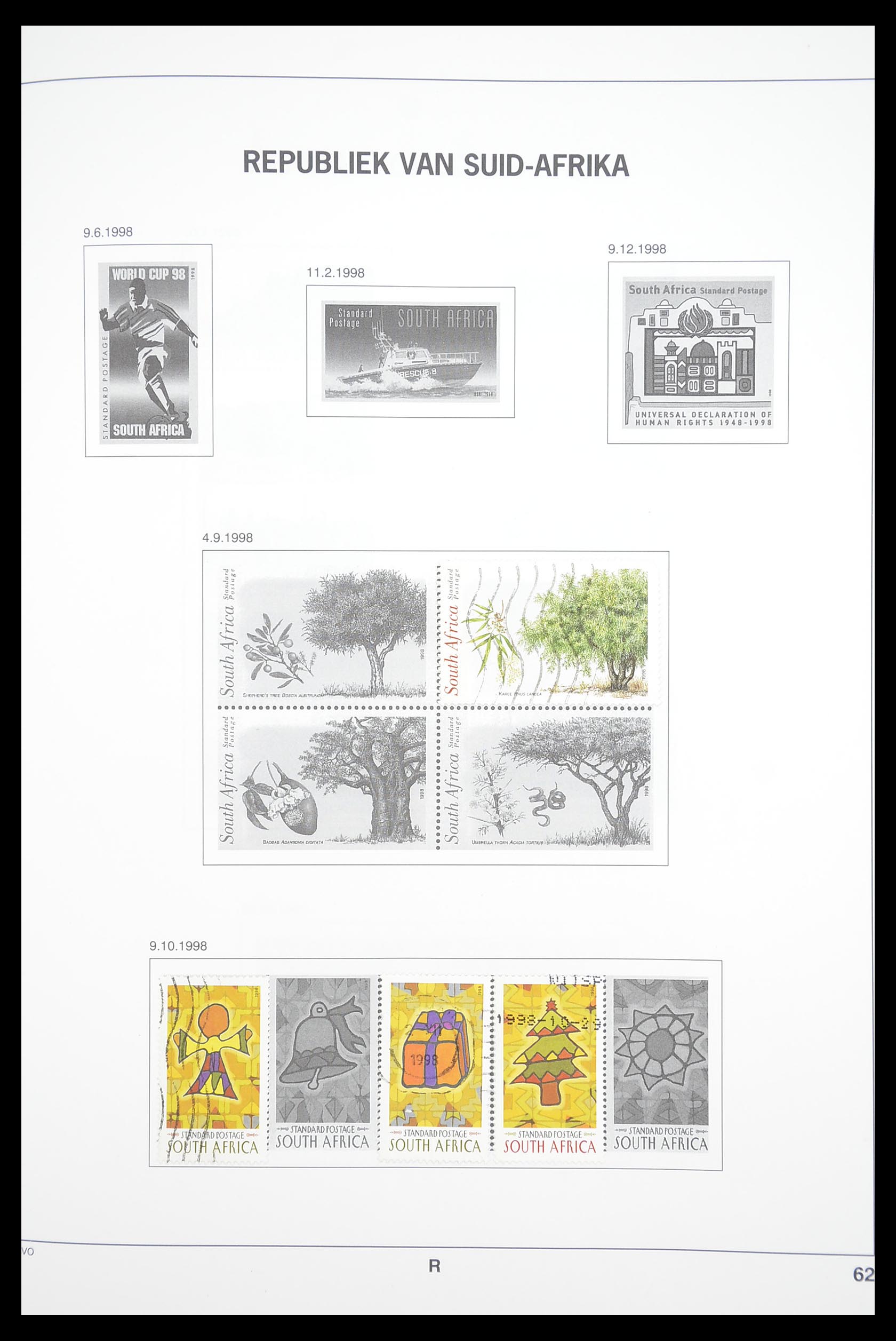33393 080 - Postzegelverzameling 33393 Zuid Afrika en gebieden 1910-1998.