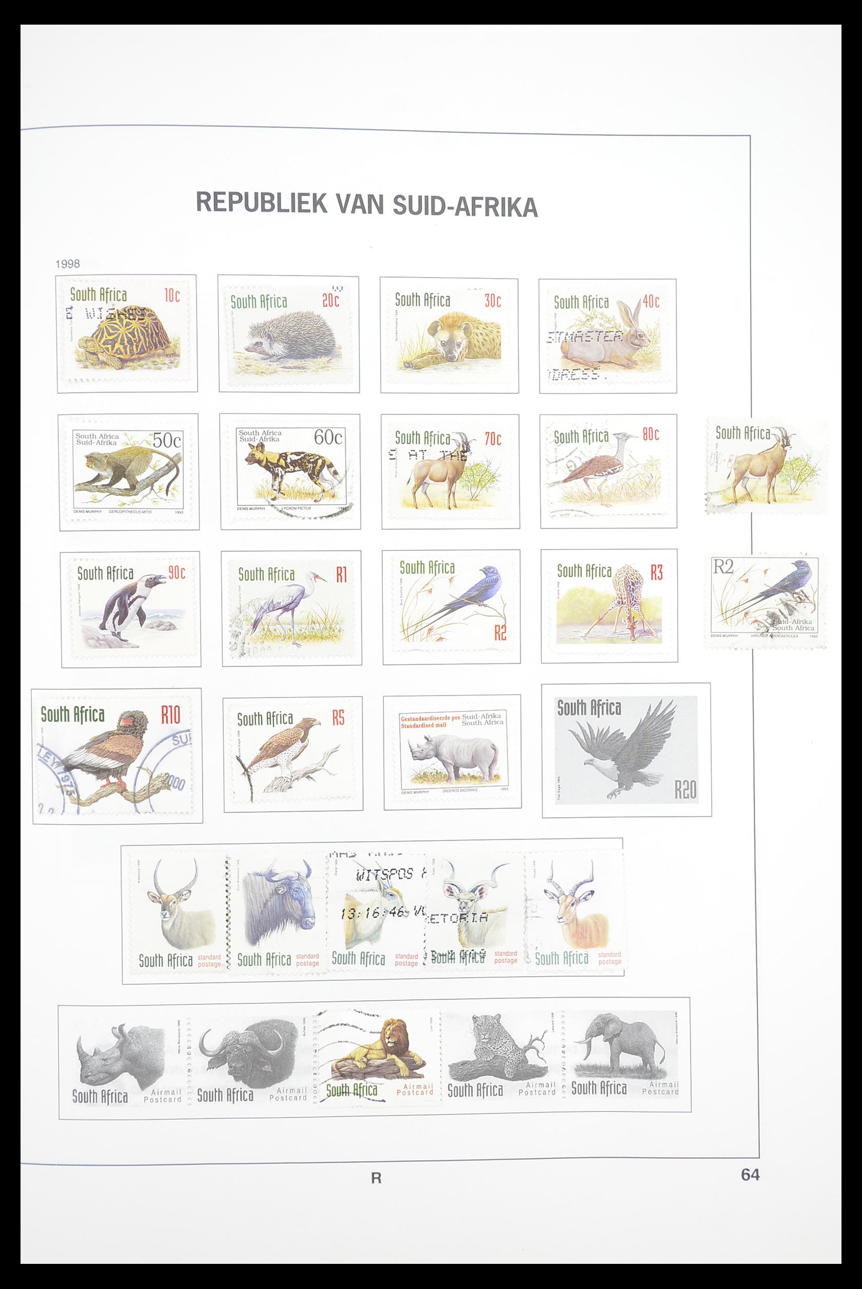 33393 082 - Postzegelverzameling 33393 Zuid Afrika en gebieden 1910-1998.
