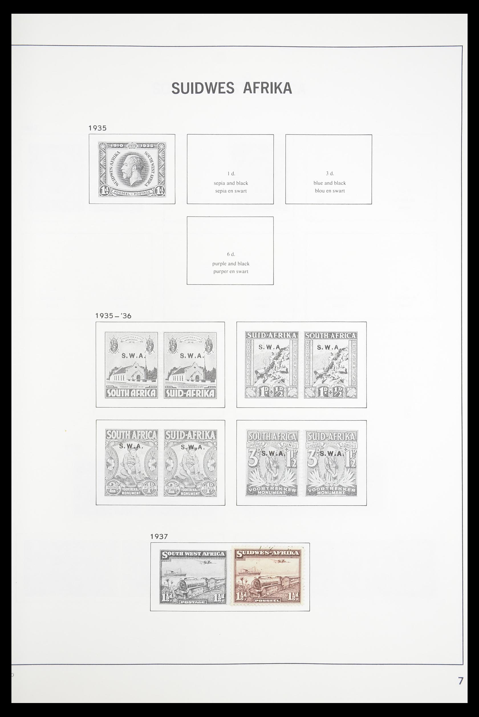 33393 091 - Postzegelverzameling 33393 Zuid Afrika en gebieden 1910-1998.