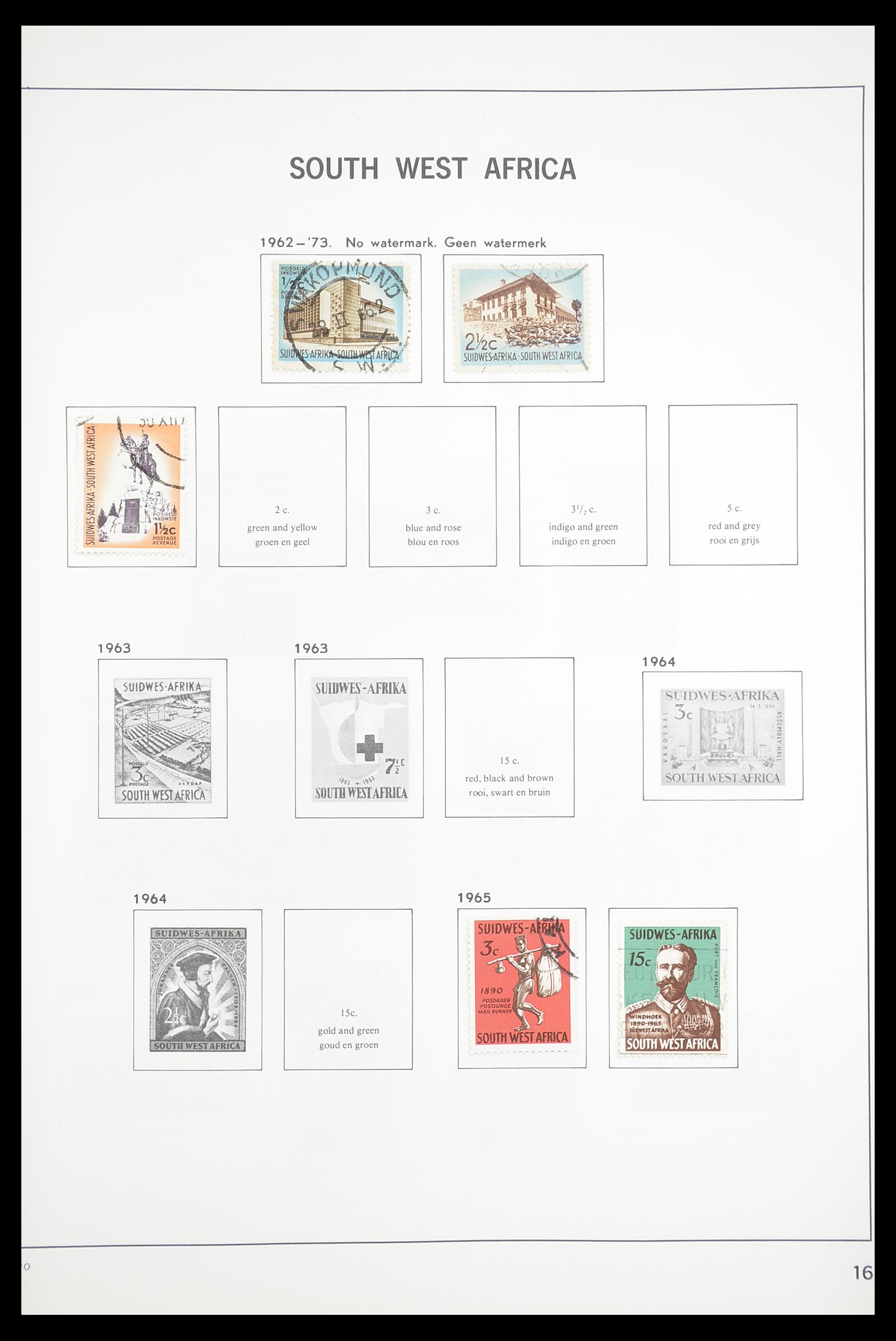 33393 100 - Postzegelverzameling 33393 Zuid Afrika en gebieden 1910-1998.