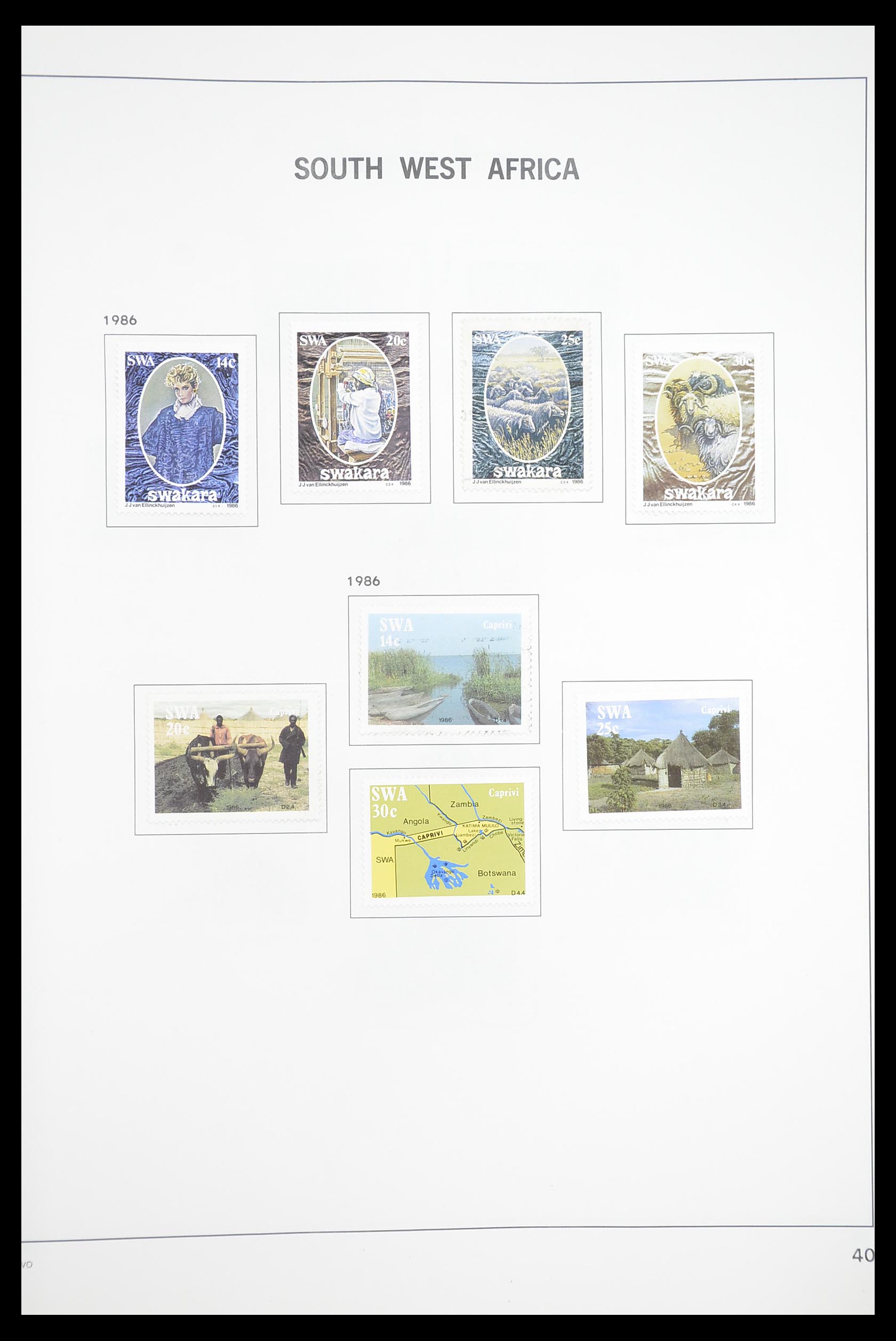 33393 124 - Postzegelverzameling 33393 Zuid Afrika en gebieden 1910-1998.