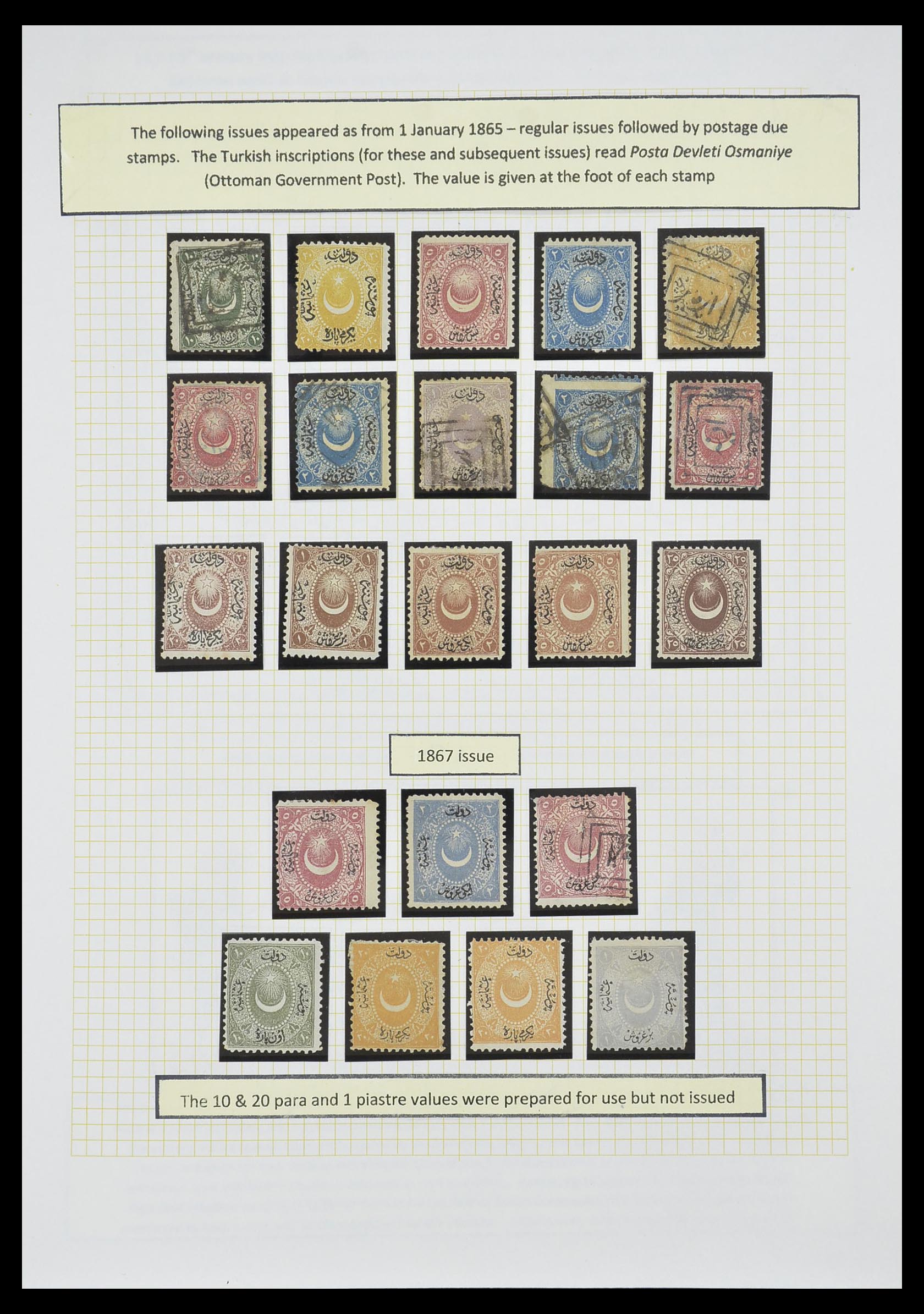 33398 002 - Postzegelverzameling 33398 Turkije en gebieden 1863-1958.