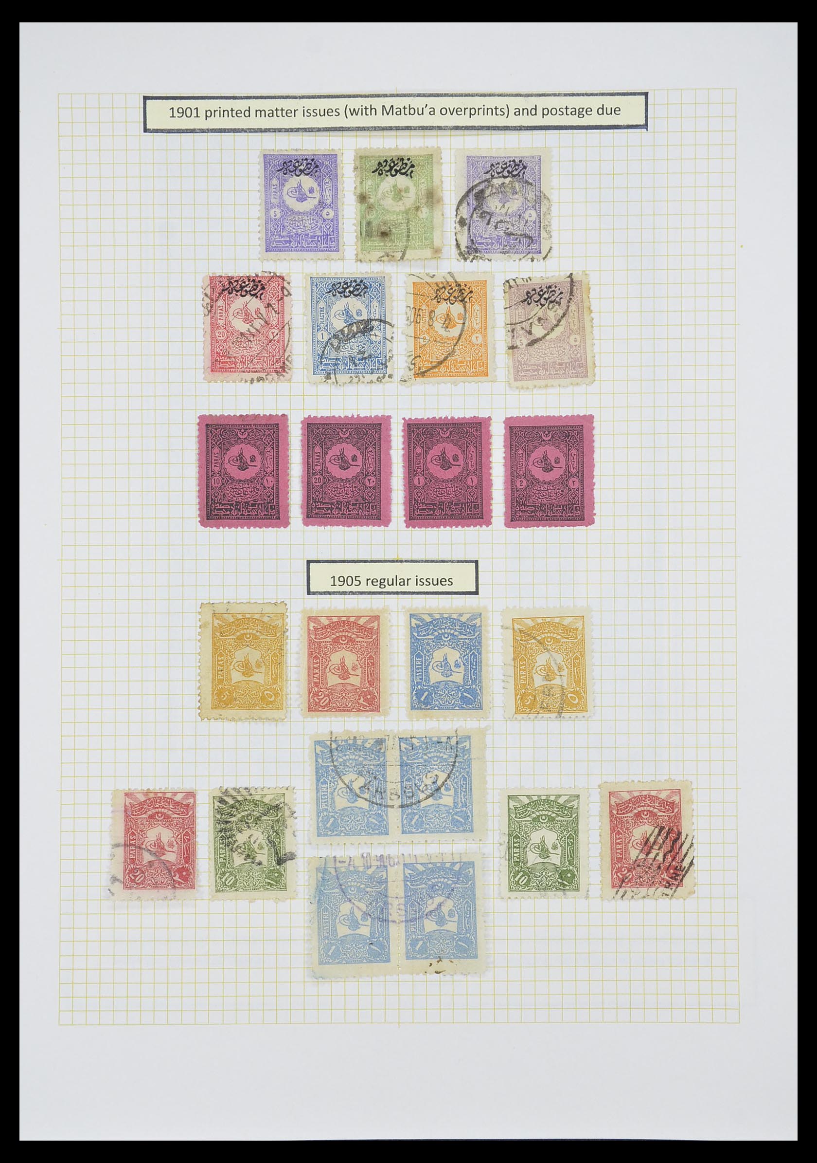 33398 013 - Postzegelverzameling 33398 Turkije en gebieden 1863-1958.