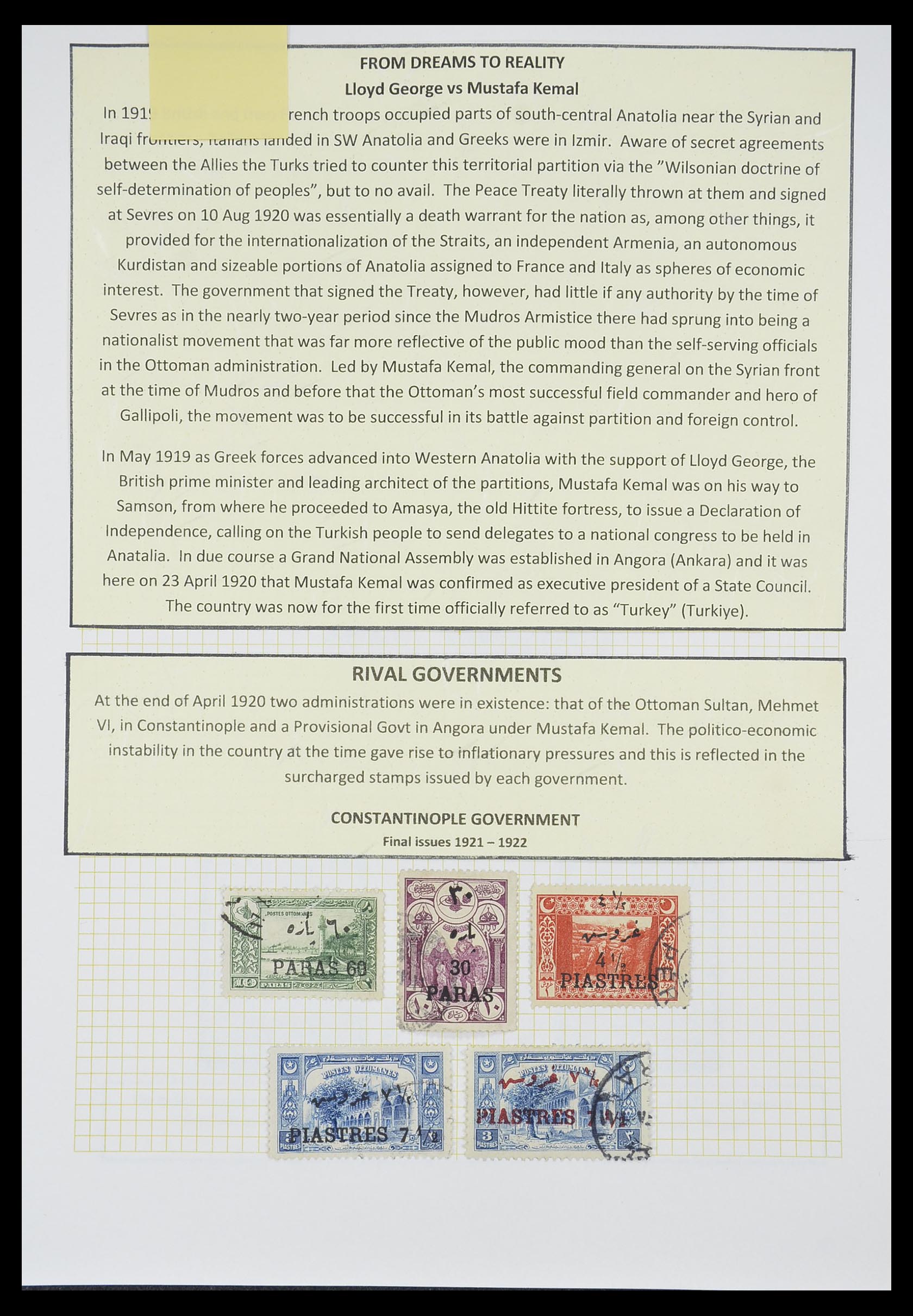 33398 045 - Stamp collection 33398 Turkey and territories 1863-1958.