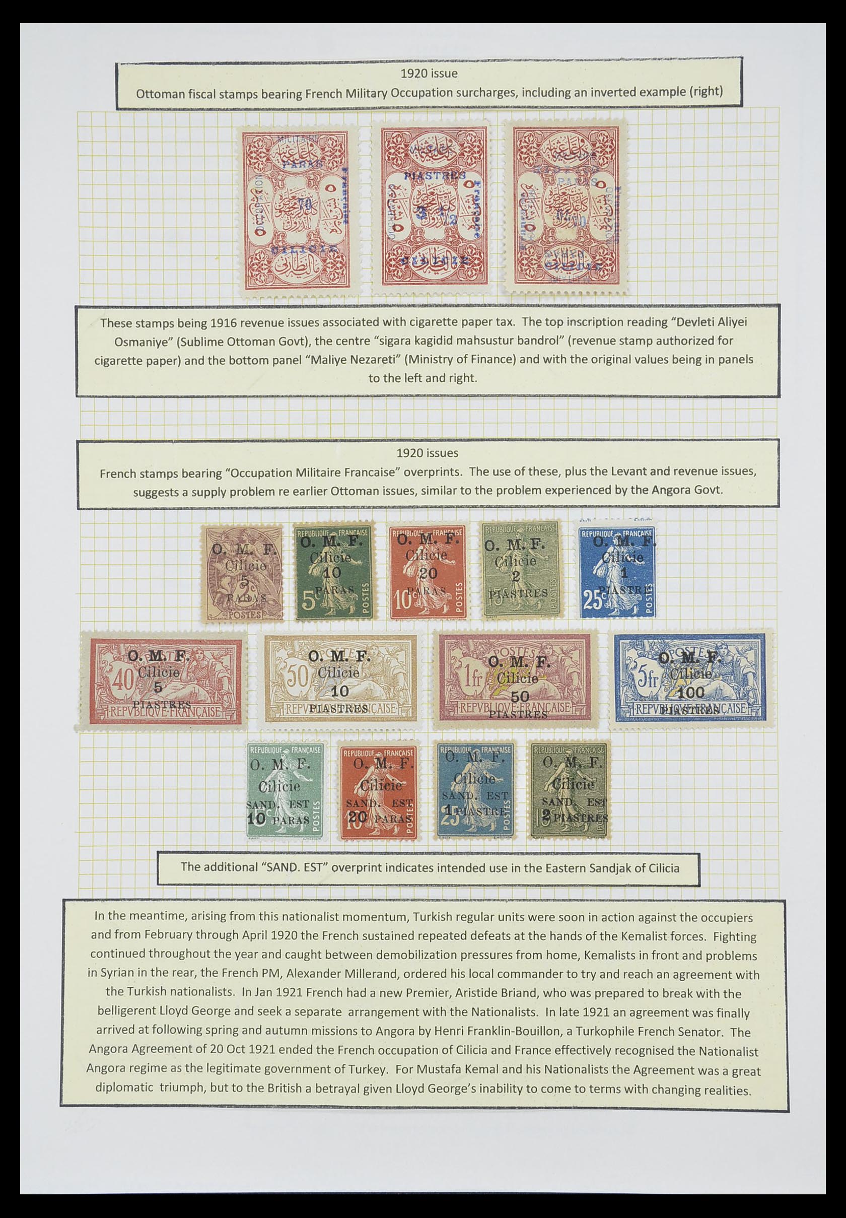 33398 056 - Stamp collection 33398 Turkey and territories 1863-1958.