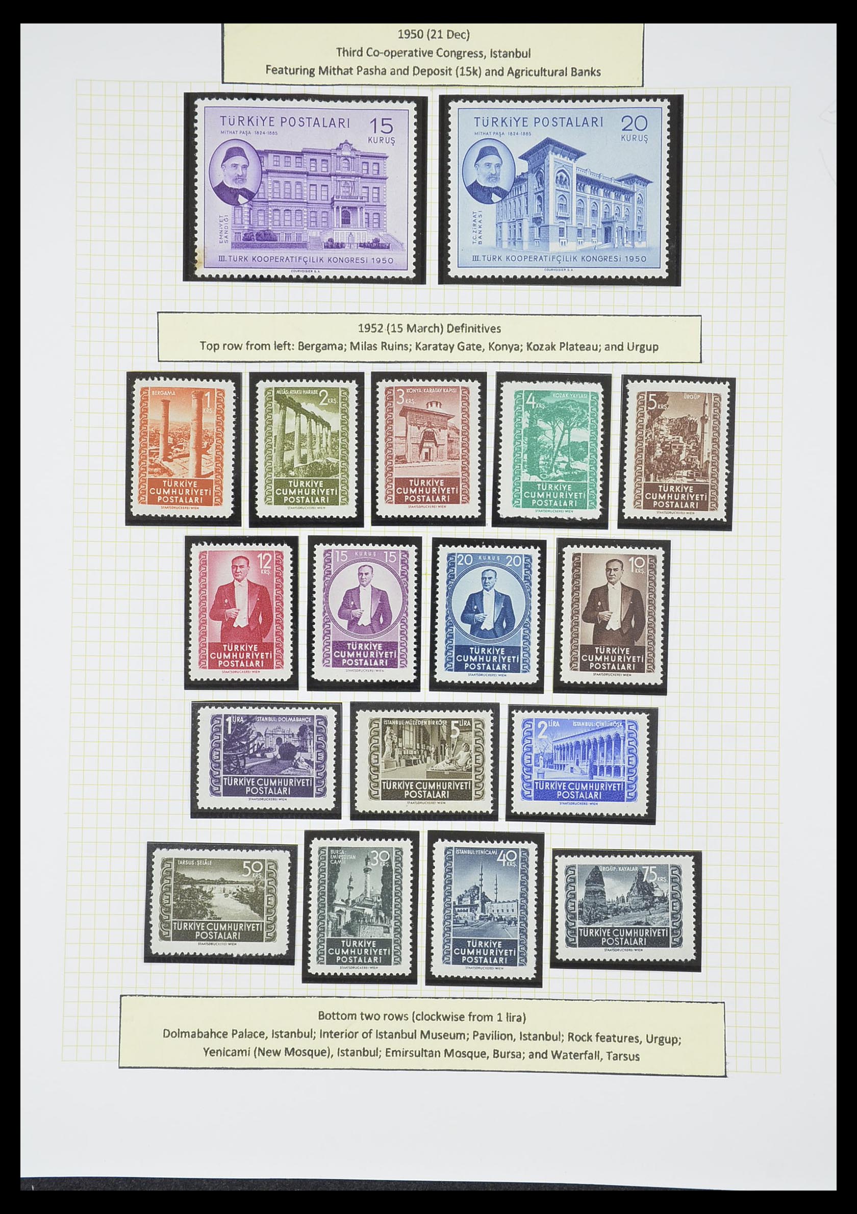 33398 086 - Postzegelverzameling 33398 Turkije en gebieden 1863-1958.