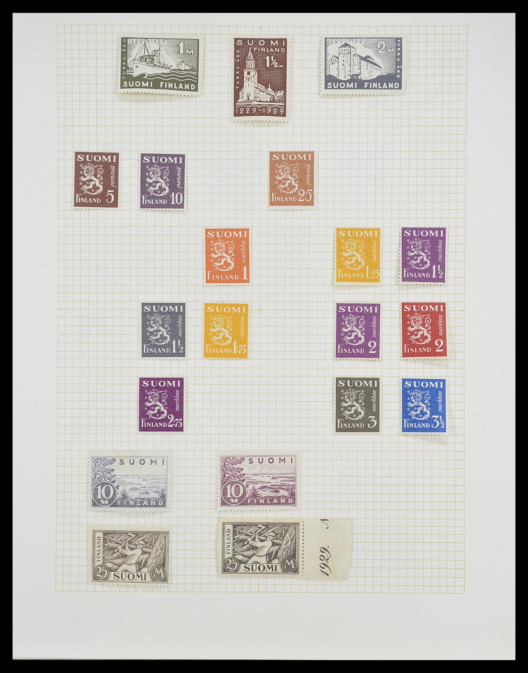 33401 013 - Postzegelverzameling 33401 Finland 1856-2003.
