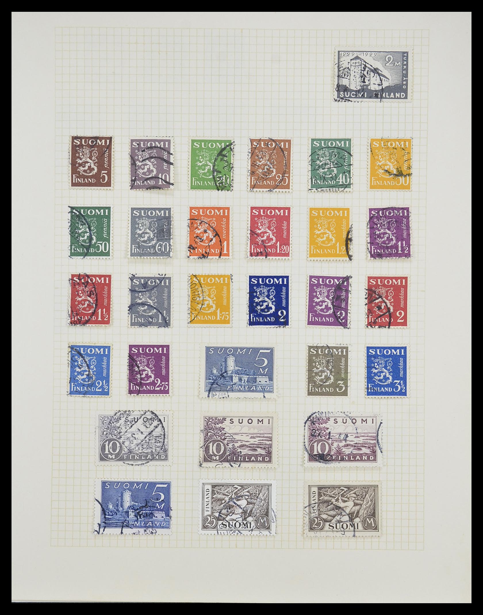 33401 014 - Postzegelverzameling 33401 Finland 1856-2003.