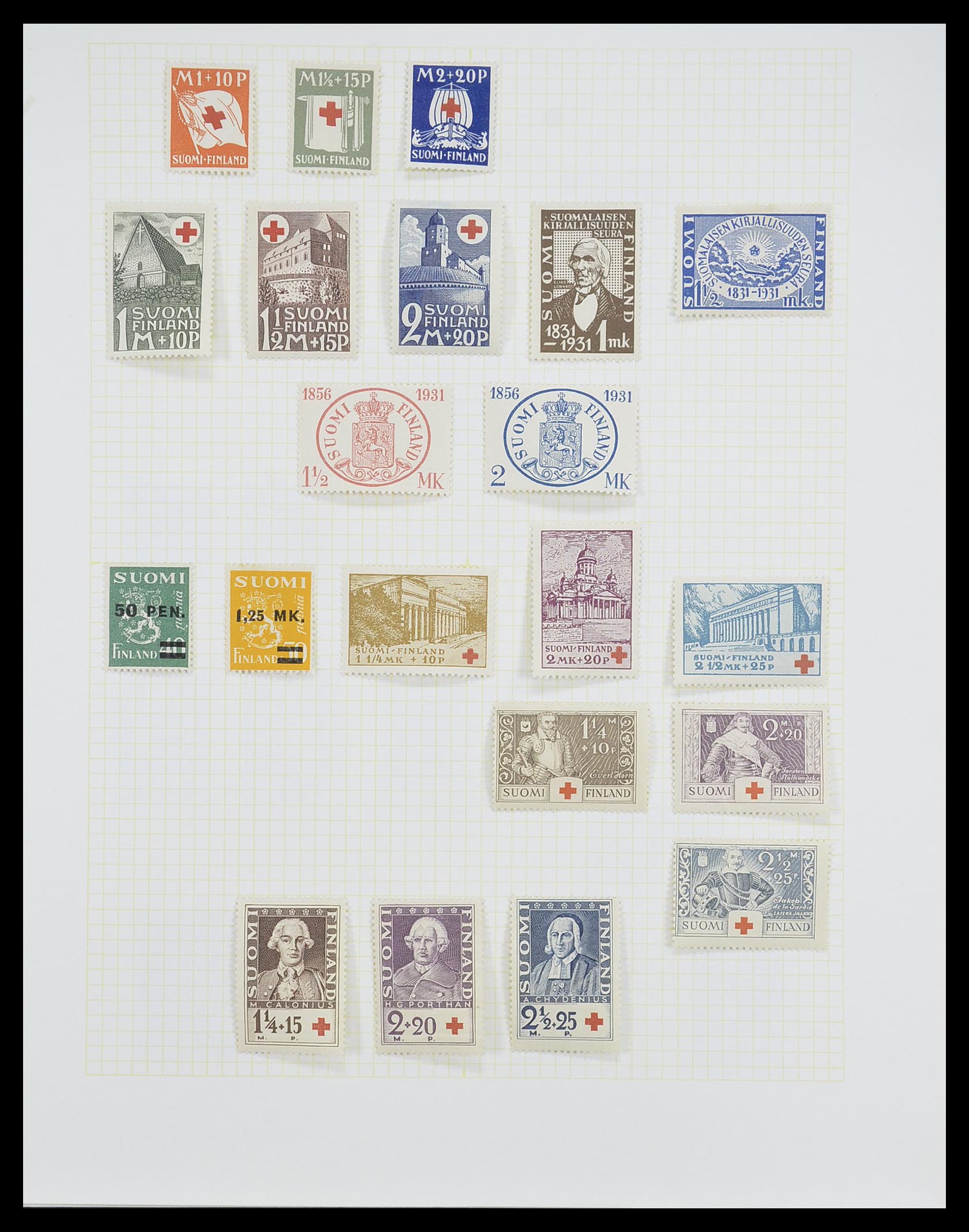 33401 015 - Postzegelverzameling 33401 Finland 1856-2003.