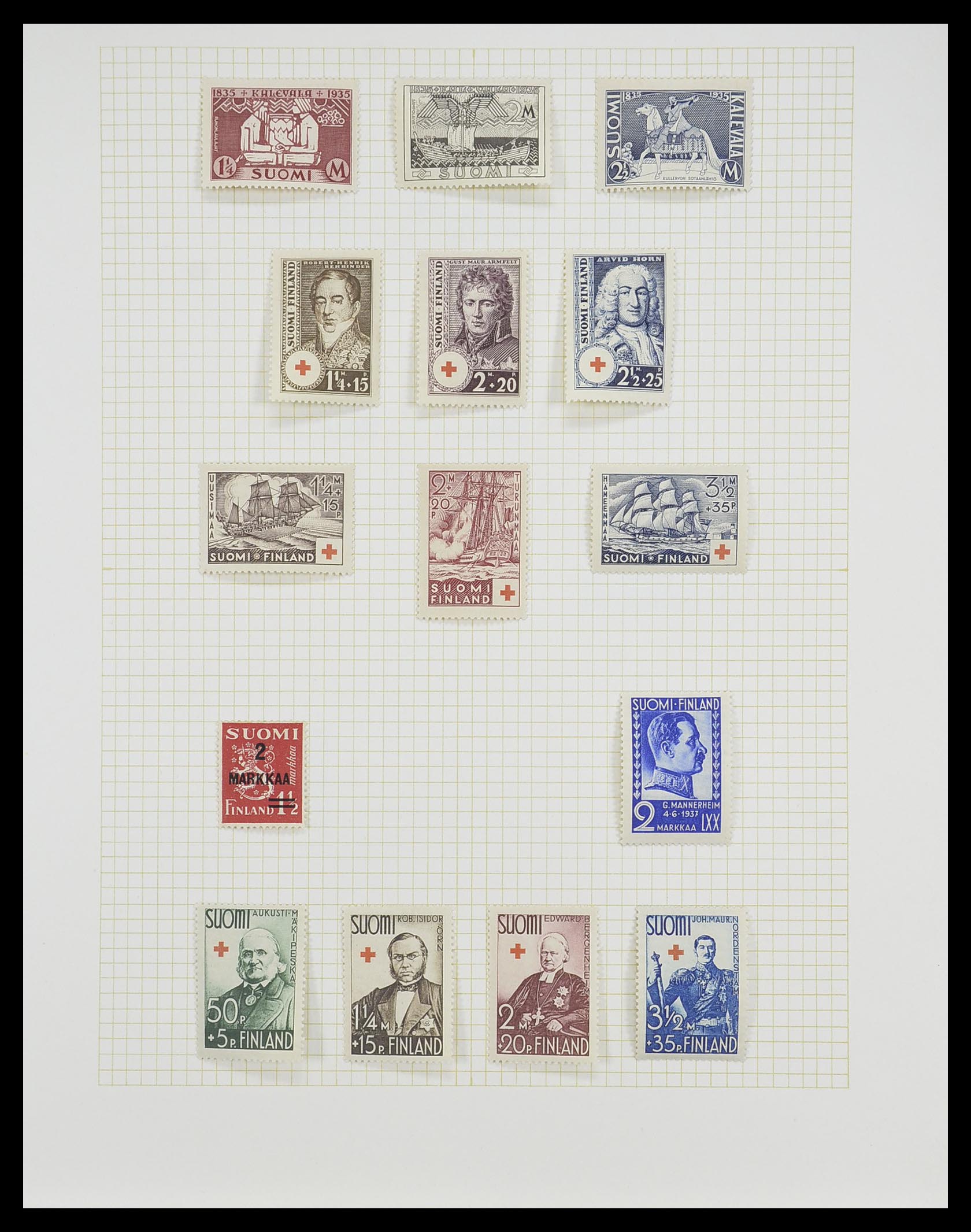 33401 017 - Postzegelverzameling 33401 Finland 1856-2003.