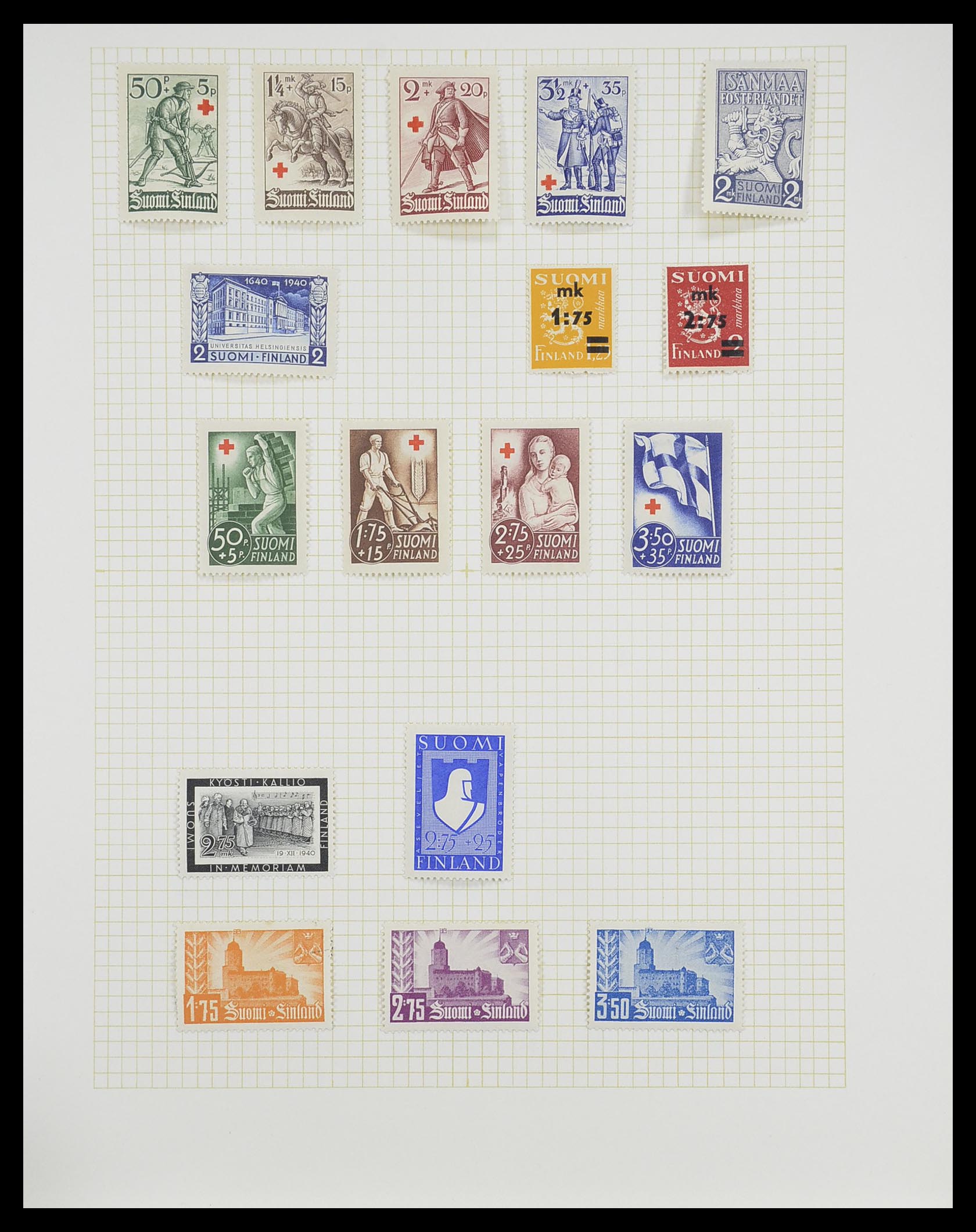 33401 021 - Postzegelverzameling 33401 Finland 1856-2003.