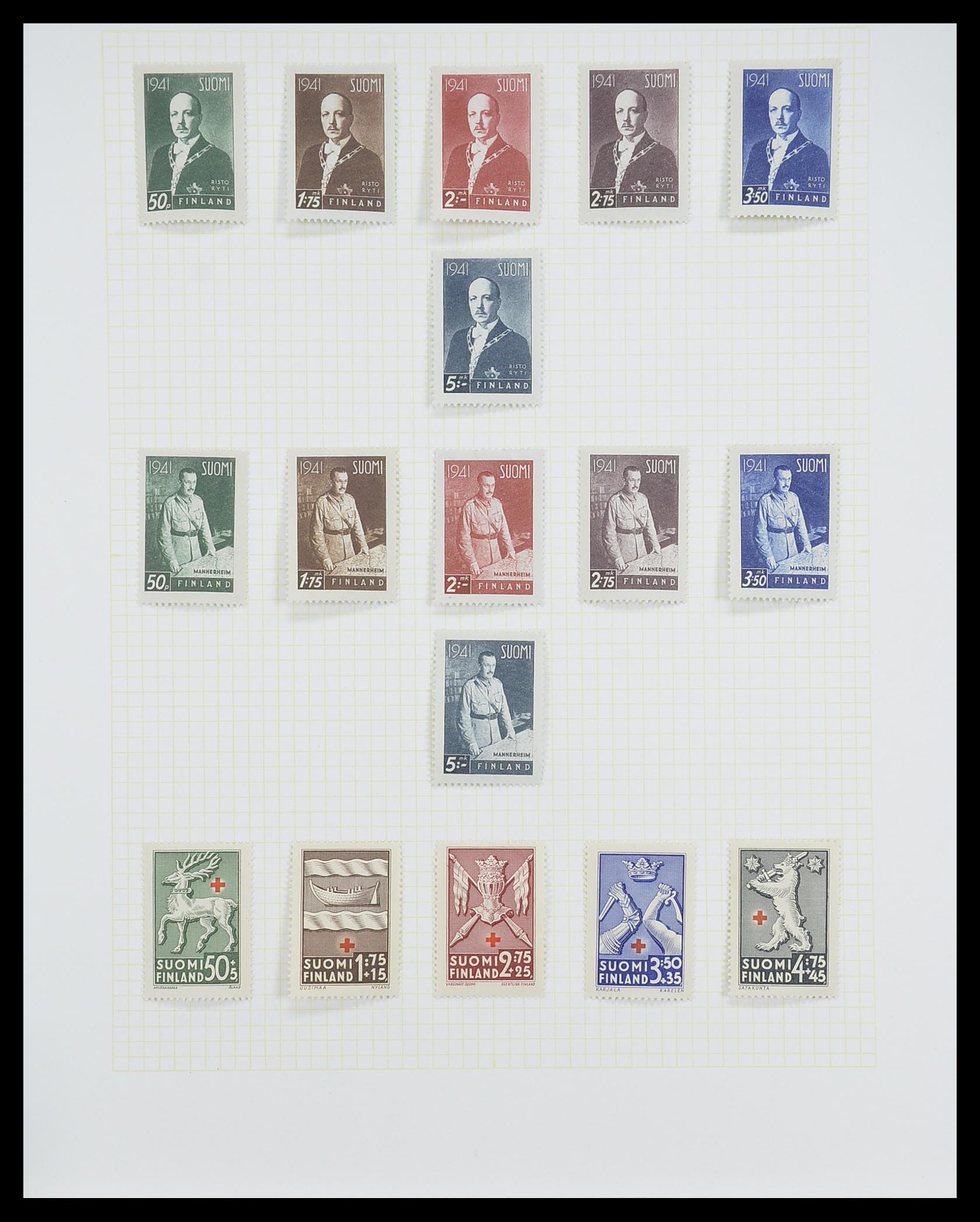 33401 023 - Postzegelverzameling 33401 Finland 1856-2003.