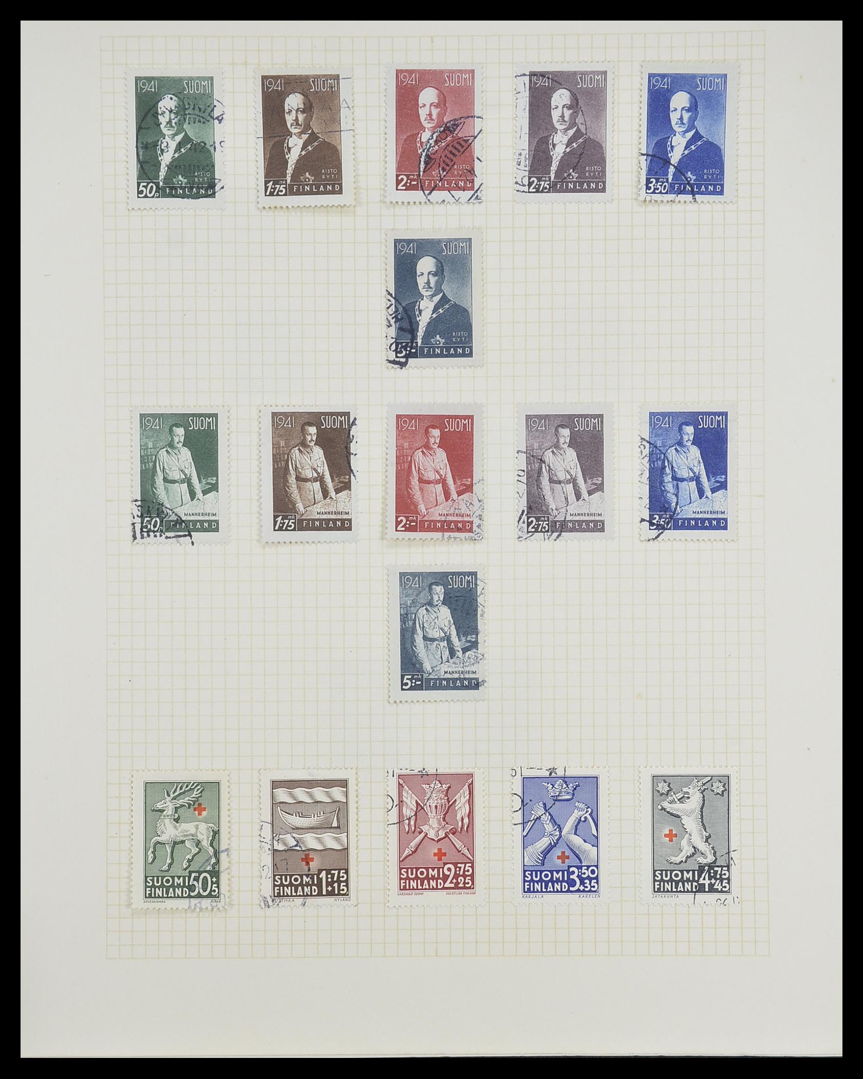 33401 024 - Postzegelverzameling 33401 Finland 1856-2003.